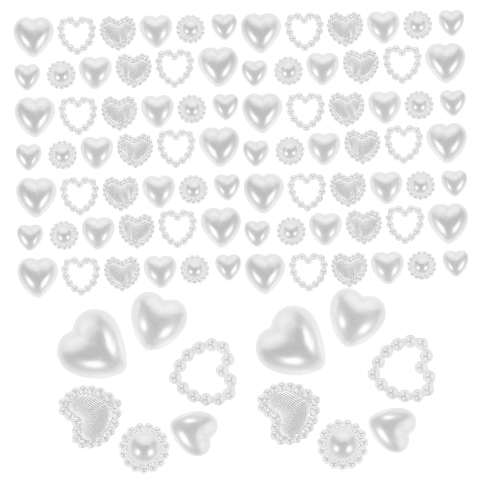 BESTYASH 5 Pezzi Accessori Per Unghie Di Perle Decorazioni Fascino Unghia Mini Ciondolo Arte Ciondoli Per Il Design Delle Unghie Ciondoli Per Unghie Luccicanti Bianca Plastica