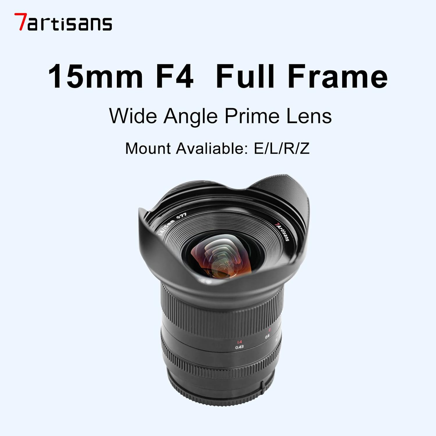 7artisans 15mm F4 Full Frame Manual Fixed Focus Lens Compatible for Canon R Mount