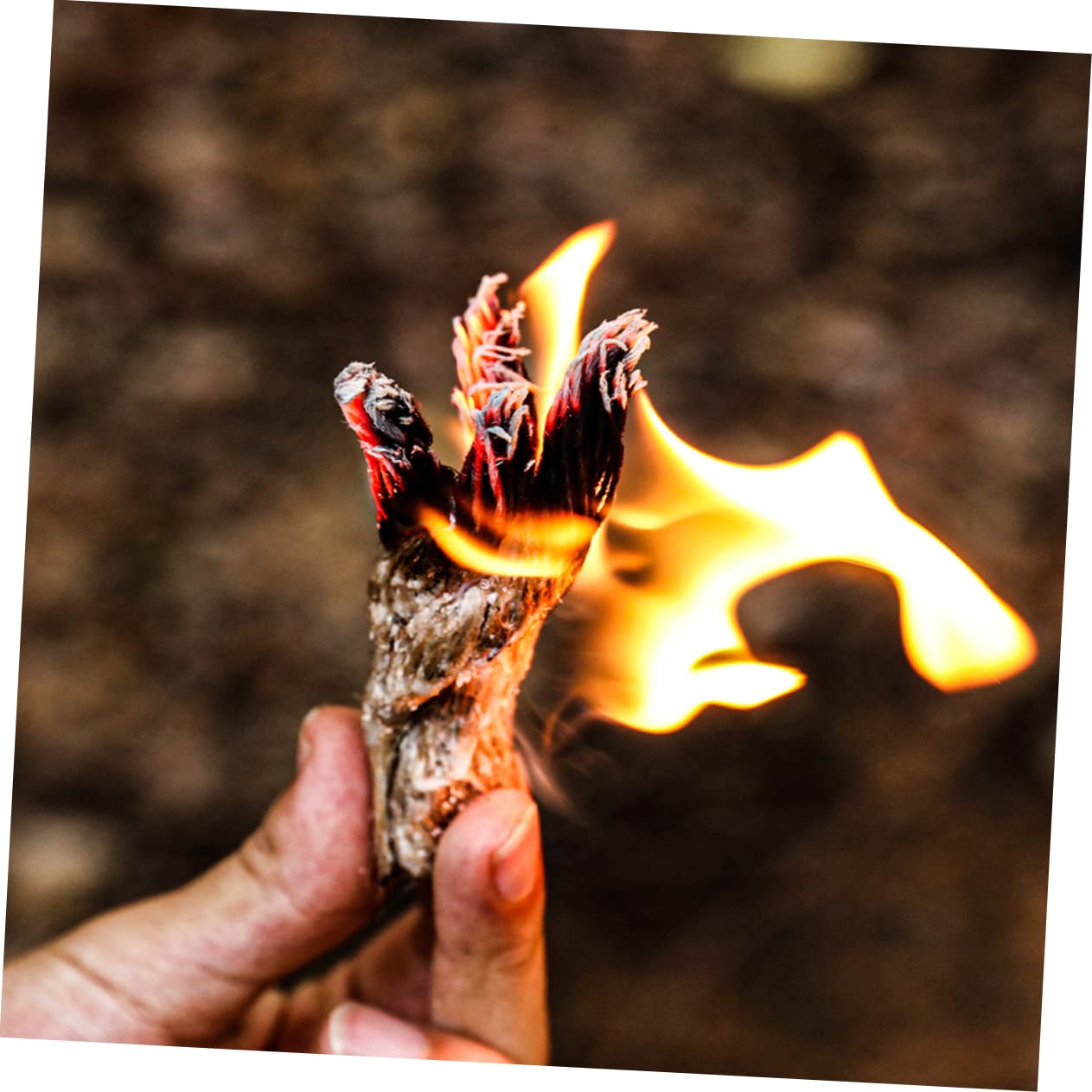 SUPVOX 4Pcs Portable Fire Starter Rope for Camping Emergency Fire Tool Lightweight Ropes for Campfires BBQ and Outdoor Survival Activities