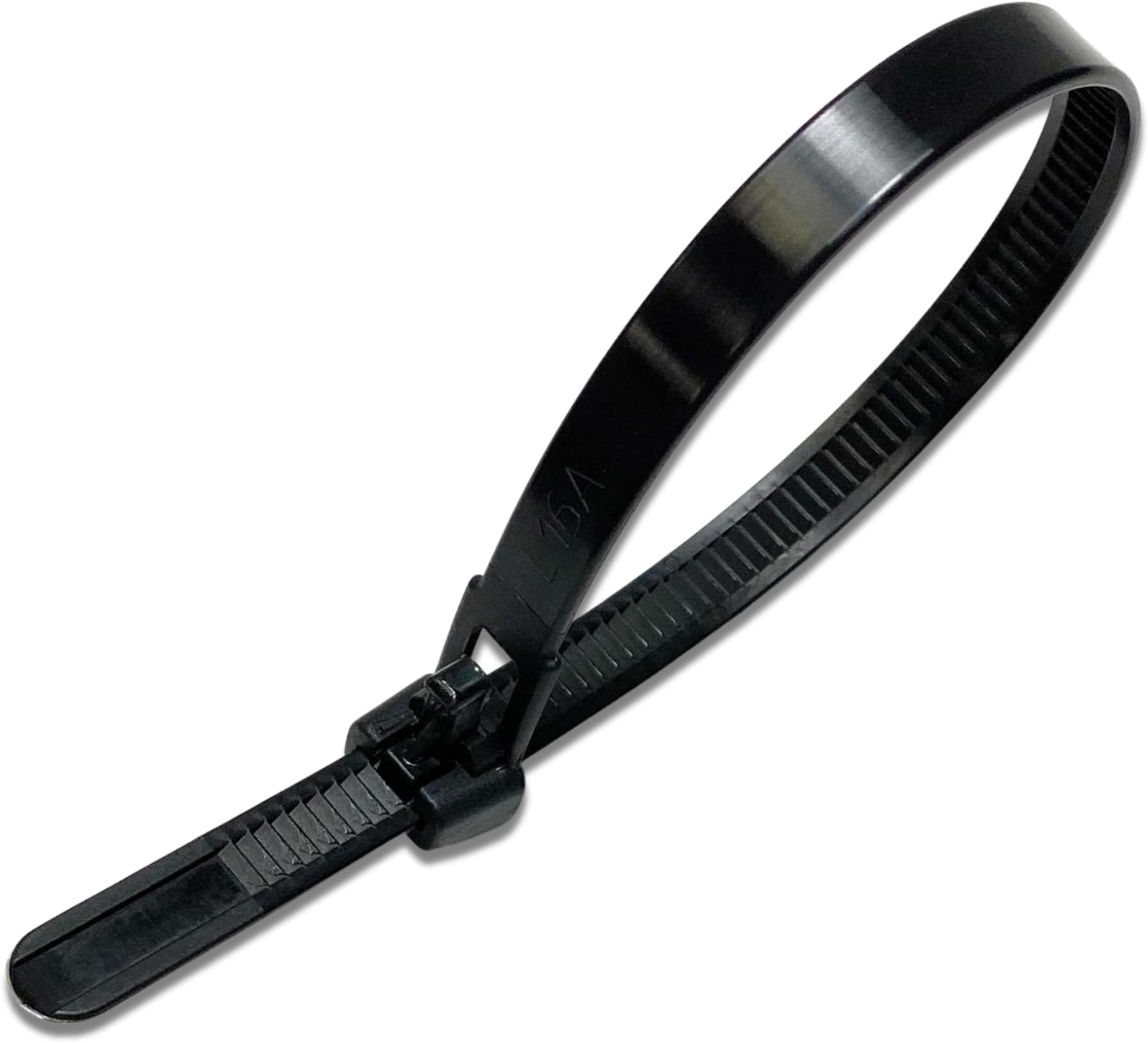 Releasable Reusable Cable Ties 10 Pieces Black (7.2mmx300mm, Black)