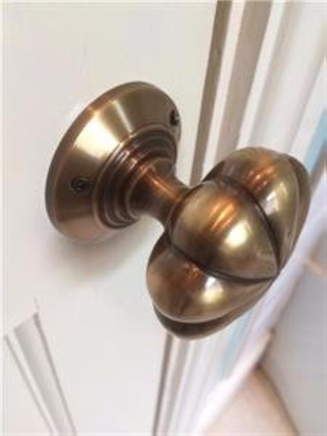 Chattels Bronze Stunning Pair Of Large Mortice Flower Door Knobs In Antique Solid Brass Handles Kln-Ab