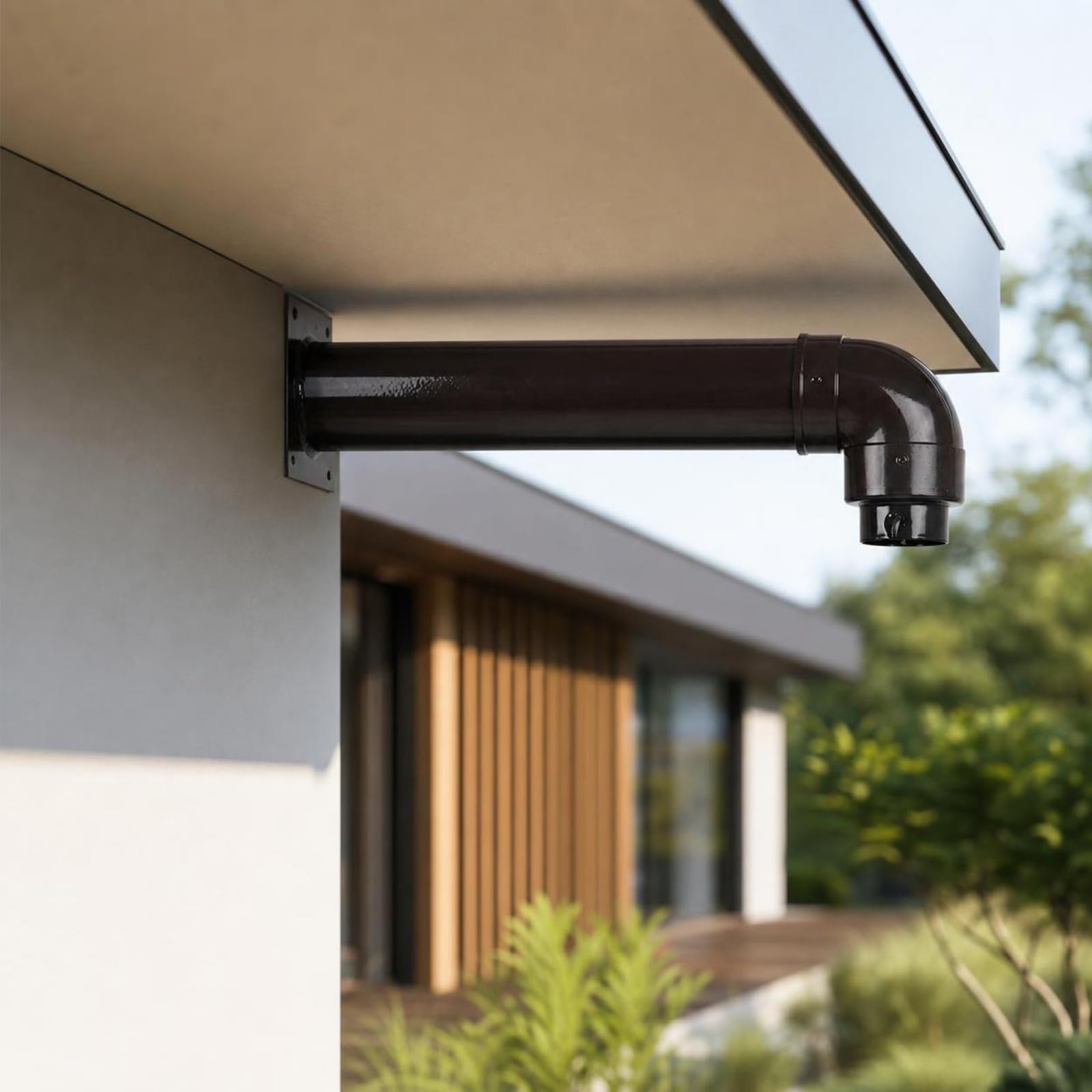 Chaîne de Drainage Pluviale Descentes Alternatives Ornement Gouttière à Coupelles Aluminium Alliage et Silencieux Guidage Fluide des Eaux Adaptée à Cour Villa