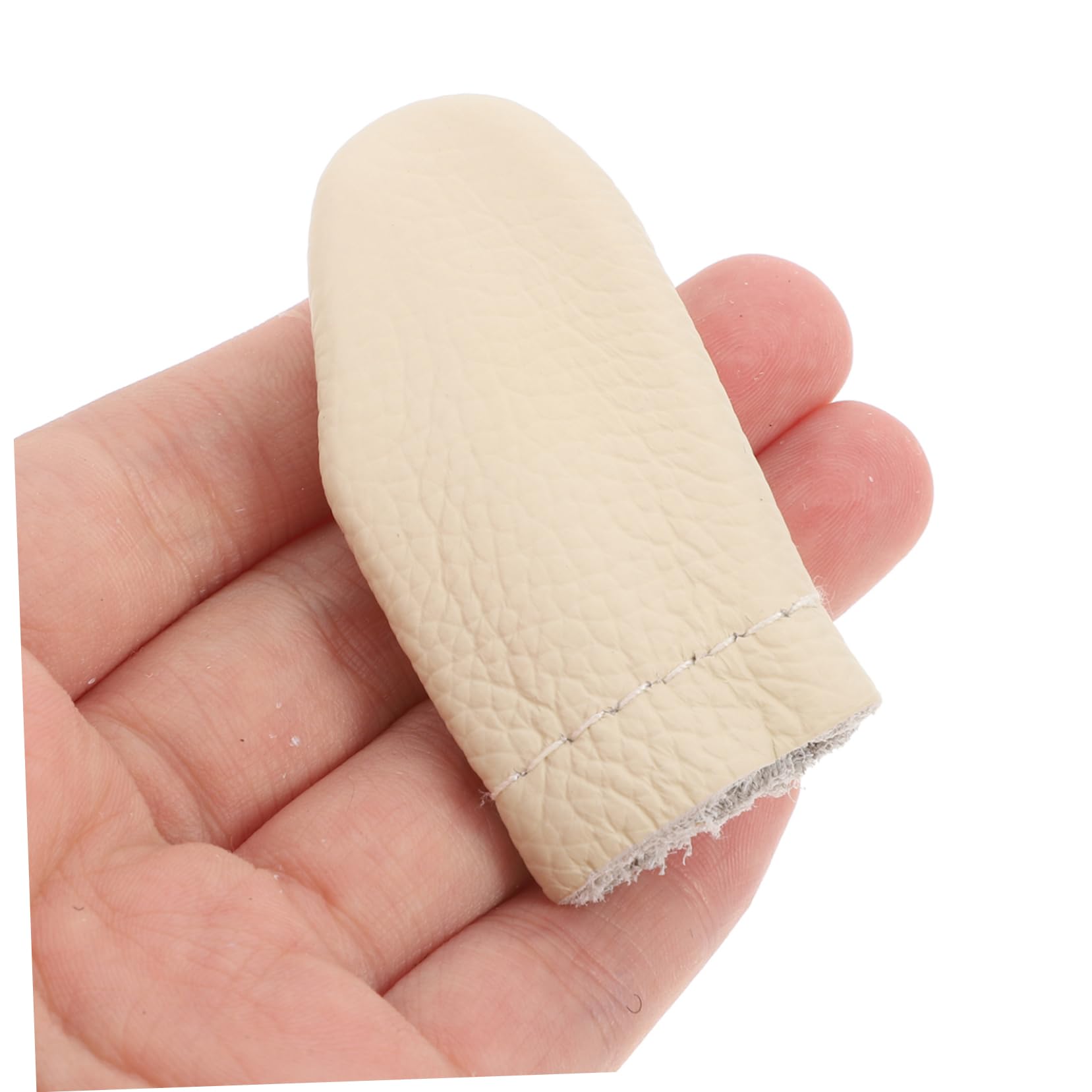 Housoutil 10 Pairs Pu Leather Sewing Needle Guards Thumb Protectors for DIY Crafting Protection Random Color