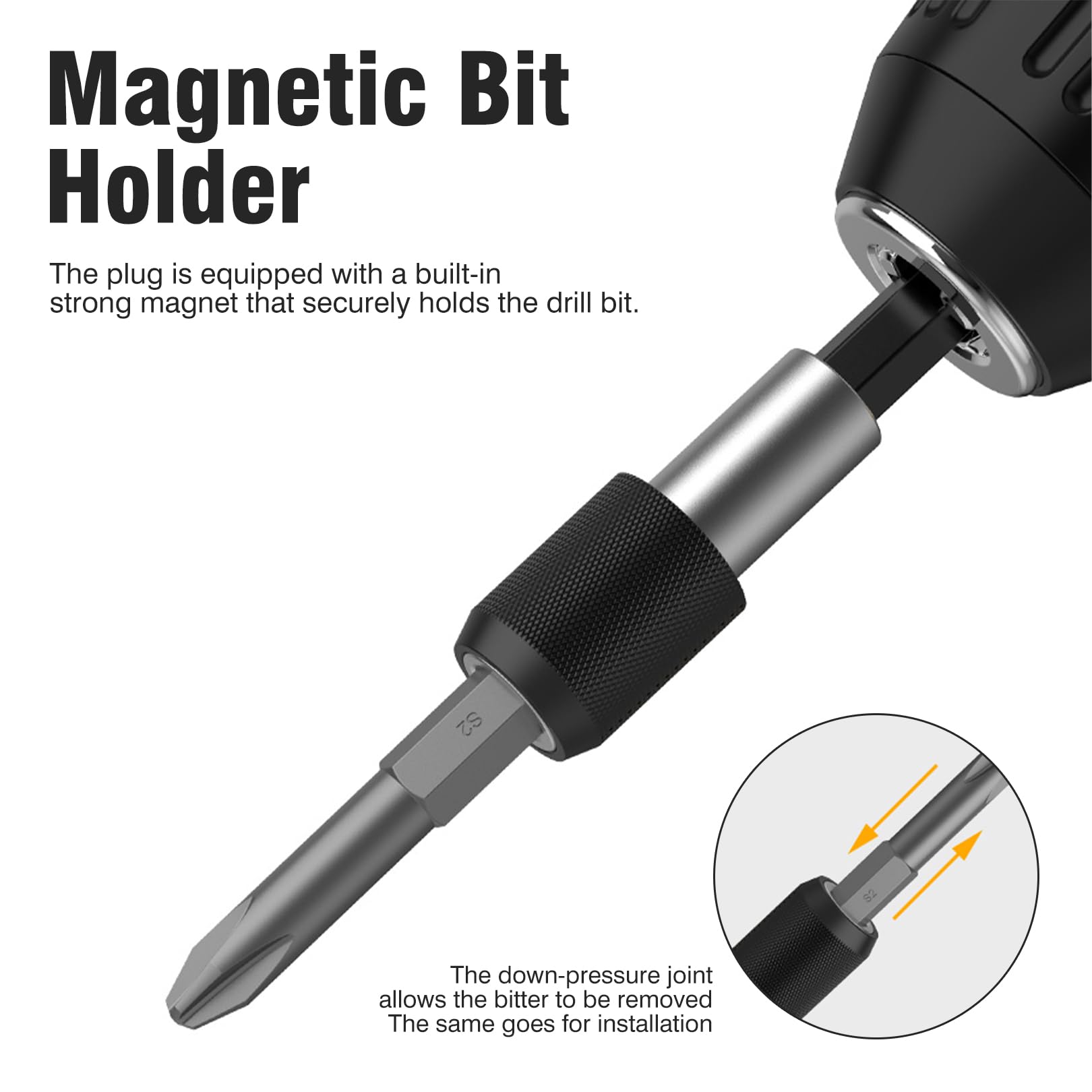 KOVSGQ Magnetischer Bithalter 60 Mm, 1/4 Zoll – 6er Set Schnellwechsel-Adapter Mit Starkem Magnet, Passend Für Makita, Bosch, Dewalt & Co