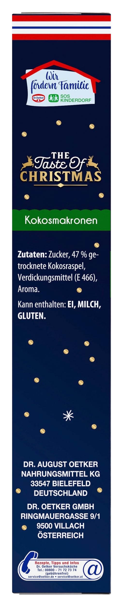 Dr. Oetker Kokosmakronen – 6er Pack Kokos-Makronen Backmischung zur Zubereitung von leckerem Weihnachtsgebäck, Teig für Weihnachtsplätzchen und Kekse