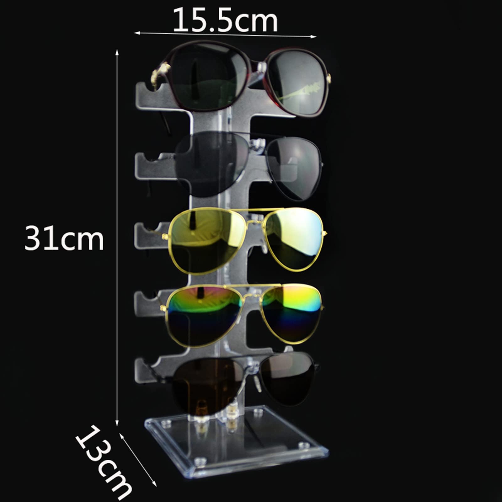 Brillenhalte Gläser Stand Sonnenbrille Halterung Sonnenbrille Rack Halter Brille Display Stand for Zuhause oder Gläser Shop Display Transparent Brillenständer (Size : 1)