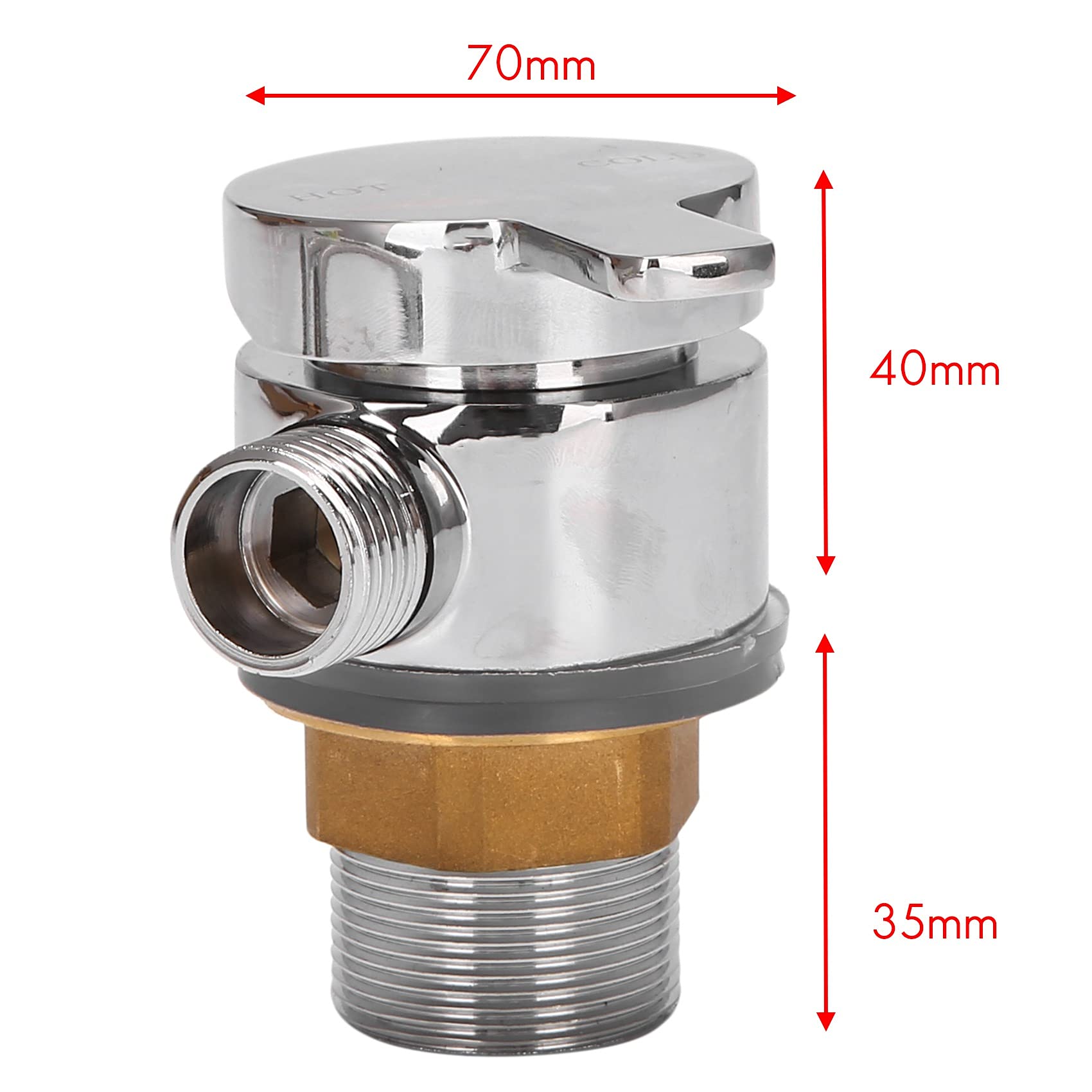 Tyuooker Shower Hose Valve Shower Faucet Hot & Cold Water Thermostatic Mixer Mixing Valve Suitable for RV and Yachts - Image 2