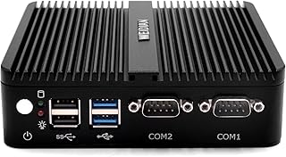 WEIDIAN Windows 10 Mini PC, Mini Desktop Computer with Celeron J4125, 16GB DDR4 RAM + 512GB SSD, HDMI/VGA Dual Display 4K, Dual Band WiFi, 4USB, 2RS232 Com Port, Dual Gigabit Ethernet