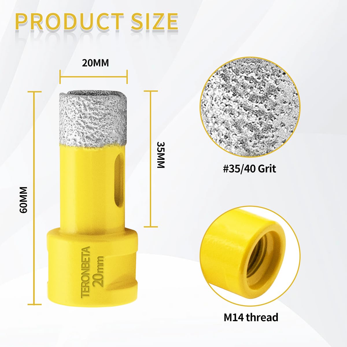 Teronbeta Diamond Core Drill Bit 20mm - Image 2