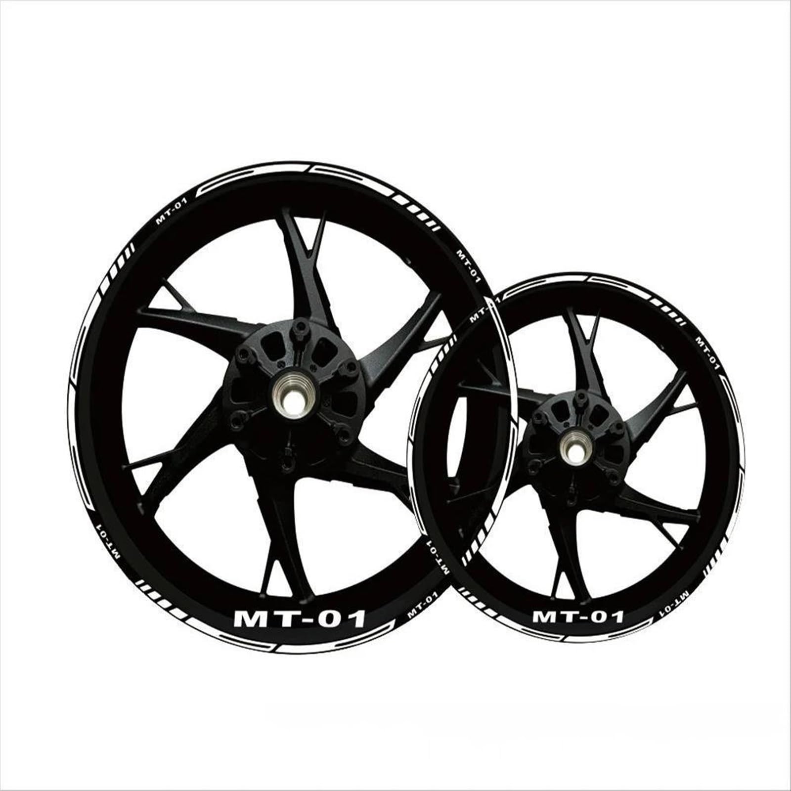 Abziehbild Reflektierende Aufkleber Für Motorradfelgen, Nabenaufkleber, Felgenstreifen, Dekoratives, Wasserdichtes Motorradzubehör Für Yamaha MT-01(White)