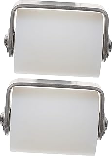 DOITOOL Sliding Gate Guide Bracket Sliding Rolling Gate Guide Roller 2pcs Guide Roller Hard Nylon Rolling Gate Slide Gate Guide Roller Guiding Wheel with Rack Gate Roller Guides