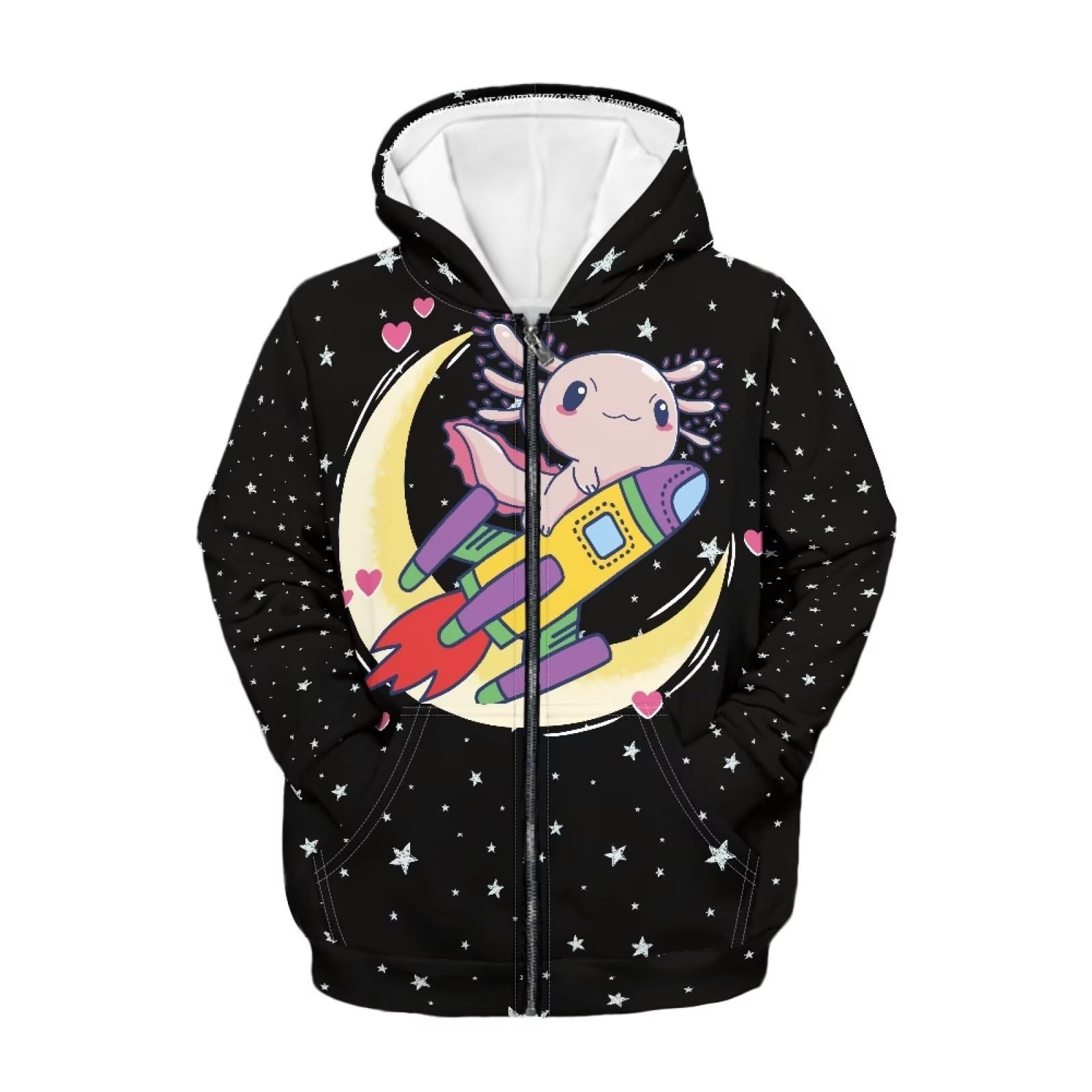 Zipper Hoodie for Kids Full Zip Up Sweatshirt Active Coat Hooded Pullover with Pockets Size 6-16 Boys Girls