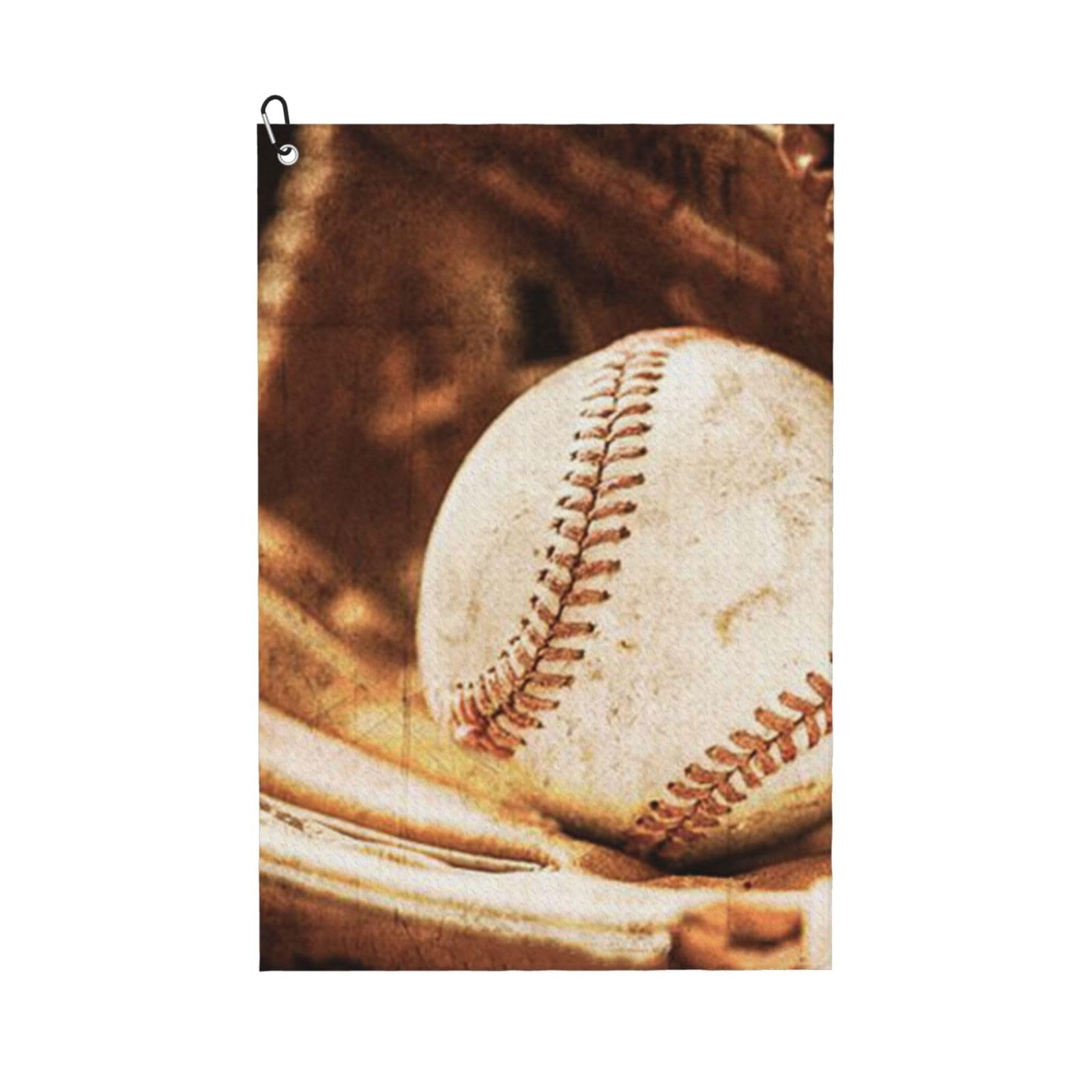 Hnnkloy Baseball Ball Set, 16x24 in Portable Waffle Golf Towels with Carabiner Clip for Golf Bag