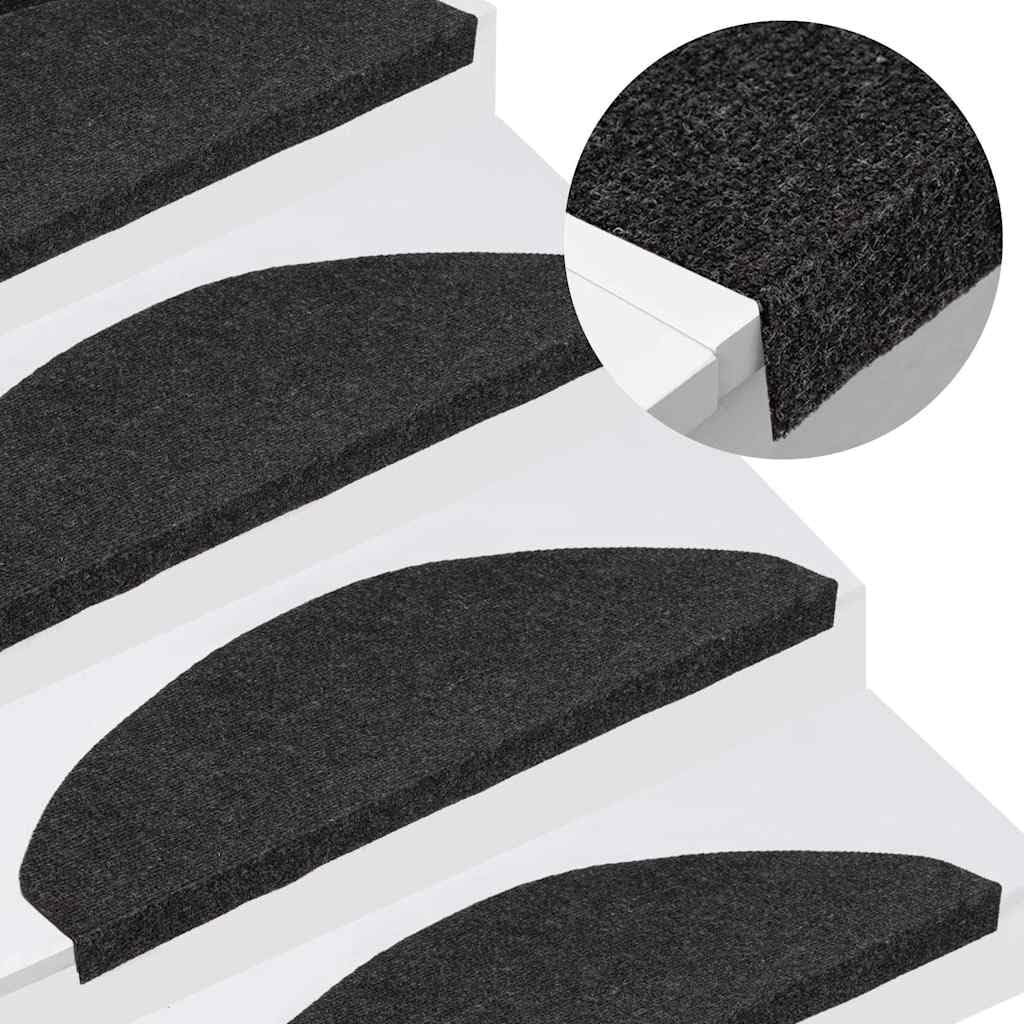 Tidyard Tapis d'escalier Auto-adhésifs 30 pcs Noir 65x22,5x3,5 cm, Tapis Escalier Tapis de Sécurité pour Sol Protection, Aînés et Animaux