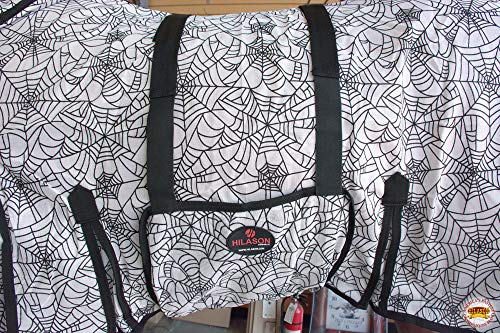 Image of Mesh Bug Fly Sheet for Horses with UV Protection - Spider Print by HILASON