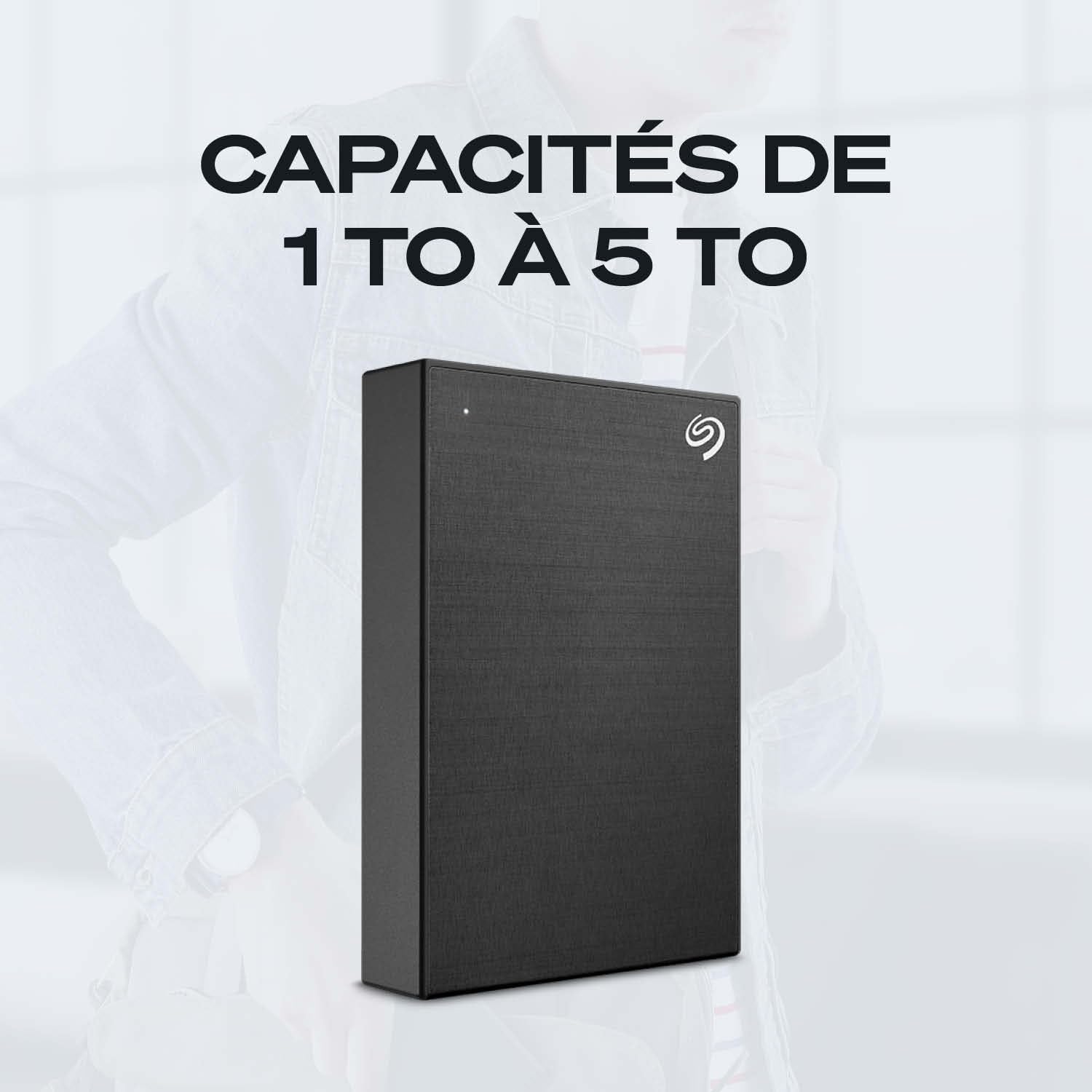 Seagate One Touch 2To, Disque Dur Externe Portable, chiffrement matériel par mot de passe, PC, Notebook & Mac, USB 3.0, Space Gray, Services Rescue inclus (STKY2000404) | HDD premium avec mot de passe, sauvegarde personnalisable, Windows & macOS. Essai A