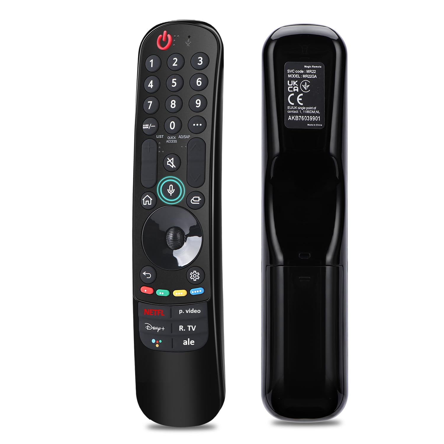 Gvirtue MR22GN Sprach Magic Fernbedienung für LG fernseher, Ersatz für LG Fernbedienung MR23GA MR22GA MR21GA MR20GA,kompatibel mit LG 2024-2018 UHD OLED QNED 4K 8K NanoCell Smart TV mit Zeigerfunktion