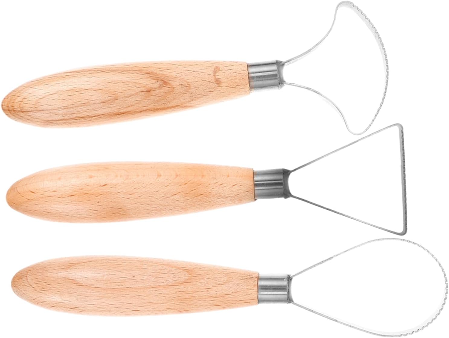 STOBOK 5sets Ceramic Spatula Textured Art Tools Clay Kit Tools Clay Air Dry Clay Polymer Clay Pottery Garnish Tools Pottery Tool Fettling Clay Sculpting Kit Air Dry Stainless Steel 3pcs*5
