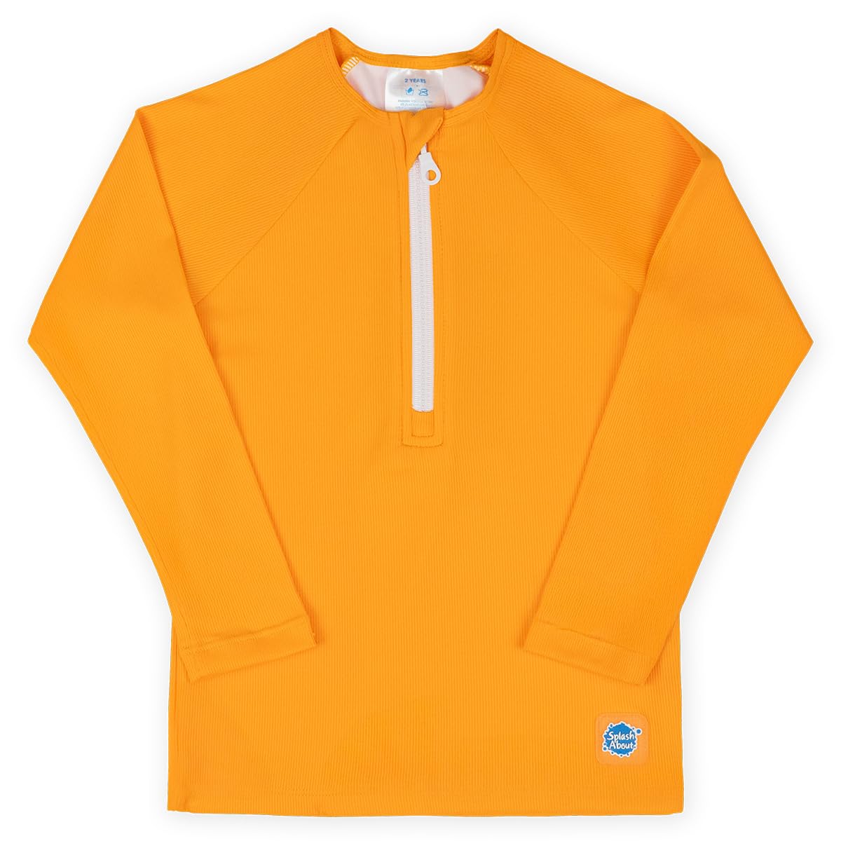 Splash About Long Sleeve Premium Rash Top, Orange - 2 Years