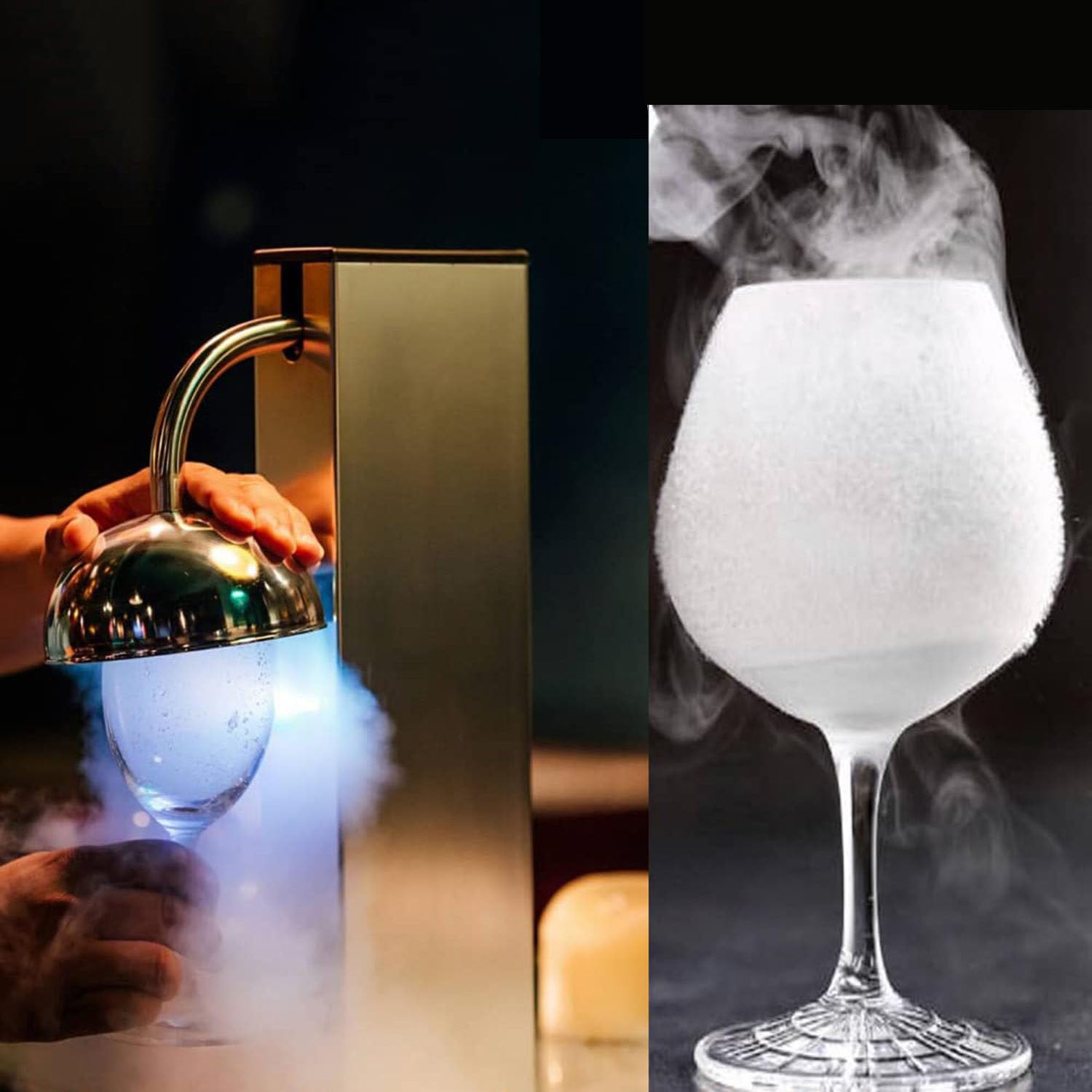 Enfriador de Vidrio instantáneo y rápido con CO2 para Cerveza, Vino, Whisky, cócteles, champán, Vodka, Ron, Bebidas en Bares, restaurantes y hoteles
