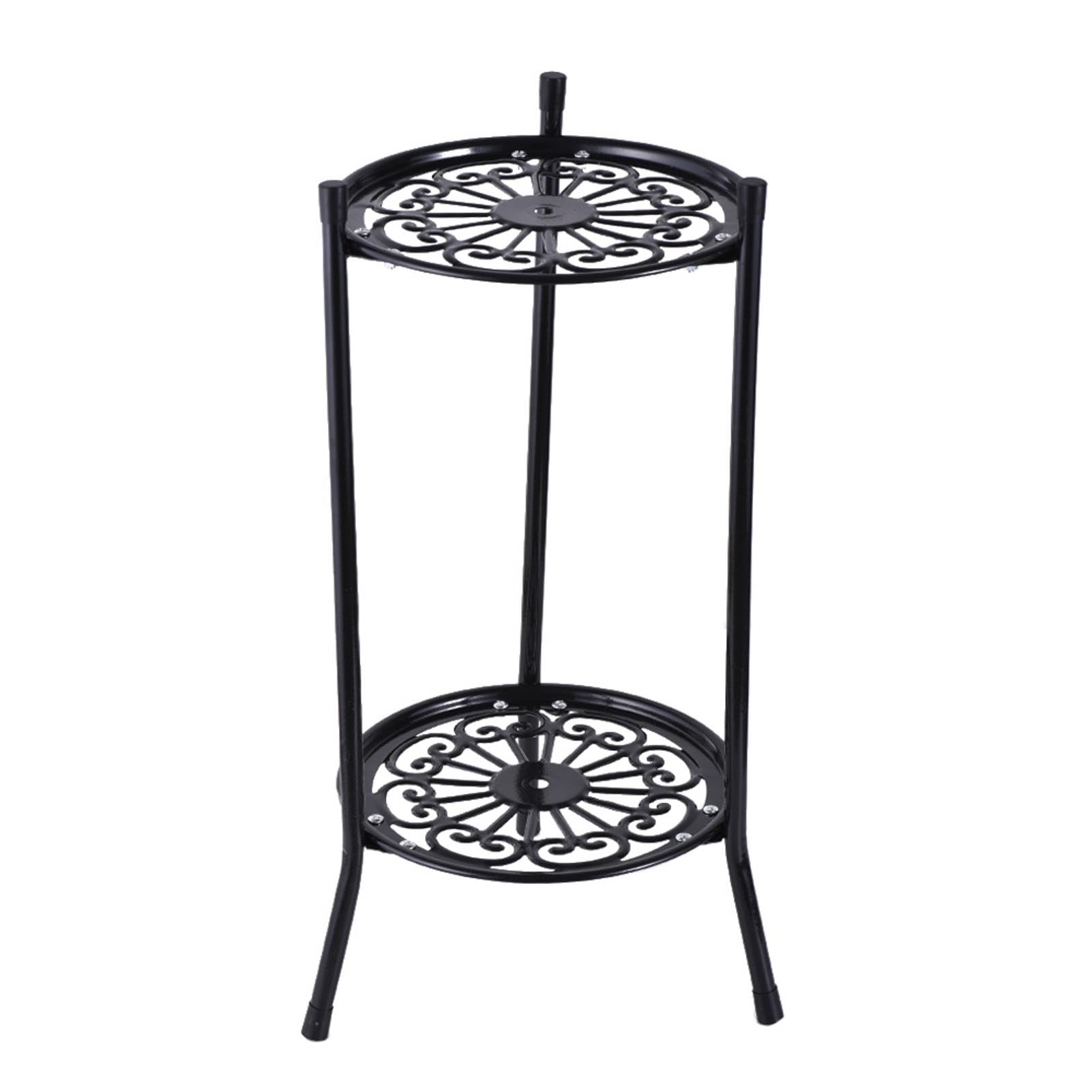 Soporte Redo-ndo Para Plantas, 2 Niveles Soporte Para Plantas Para Interior Alto, Soportes Para Plantas De Esquina De Metal Para Varias Plantas, Estante Para Macetas, Estante De Exhibición De Plantas
