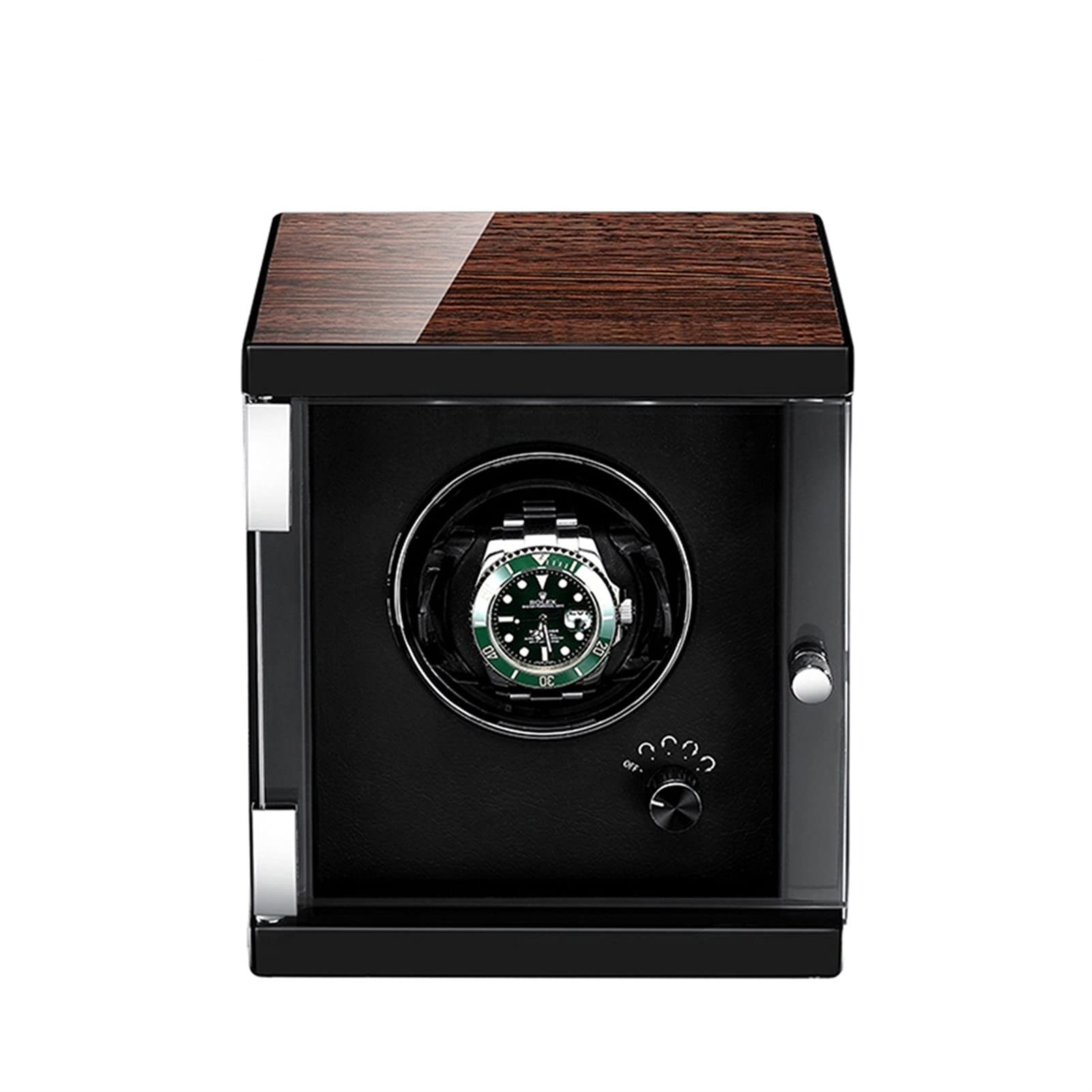 MYUYEE Watch Winder For 1/2/4 Winding Spaces Watch Winders For Automatic Watches Built-In Led Illumination And Lcd Touchscreen Control Wooden Piano Finish Adjustable Watch Pillo(1+0)