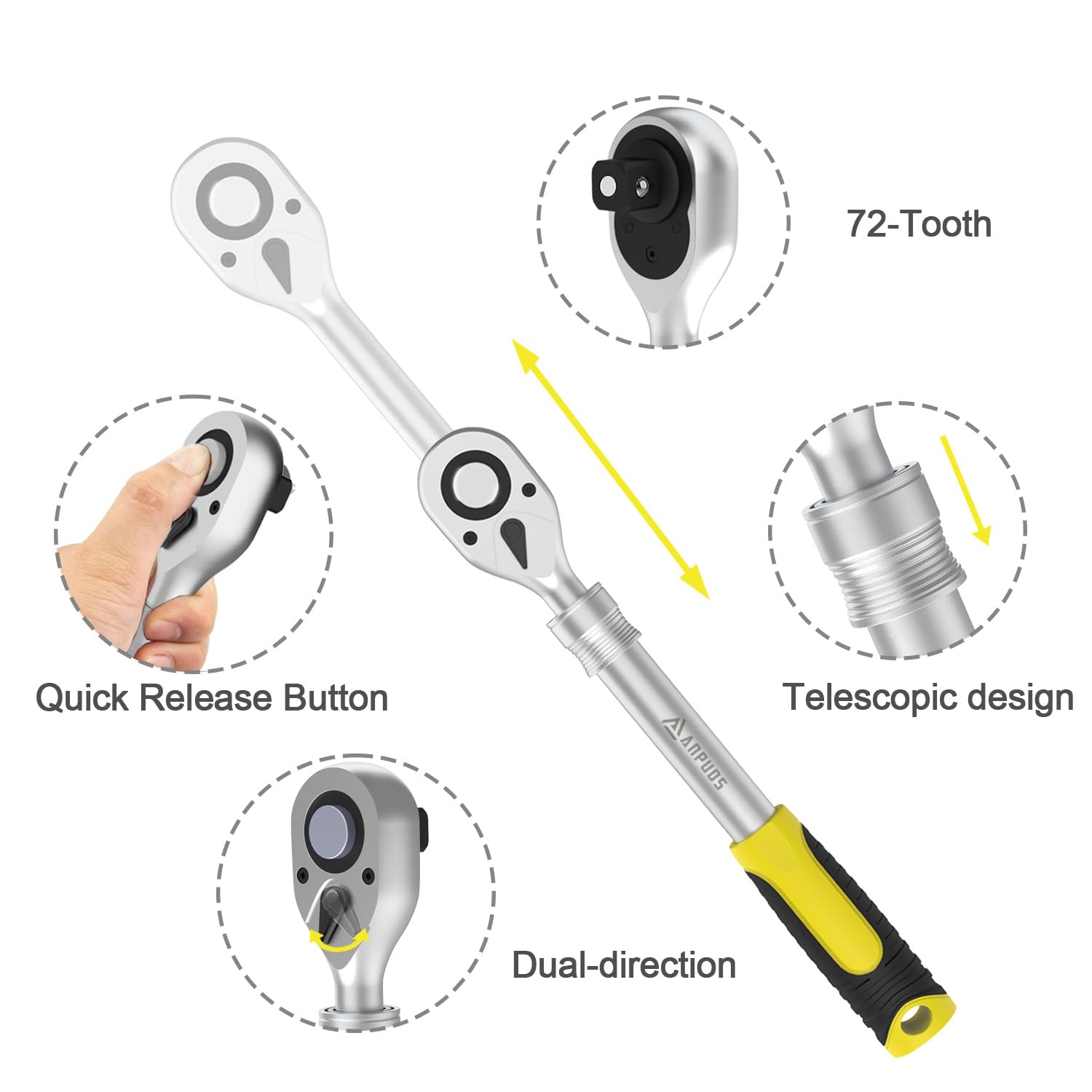 ATsafepro Adattatore Chiave Dinamometrica Digitale 1/2", 10-200 Nm - Foto 13