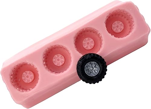 El molde de silicona para ruedas de neumáticos pequeños crea caramelos de chocolate o neumáticos de resina y arcilla