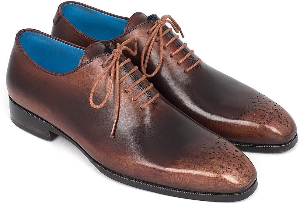 Paul Parkman Men's Wholecut Oxfords - Camel & Brown Leather