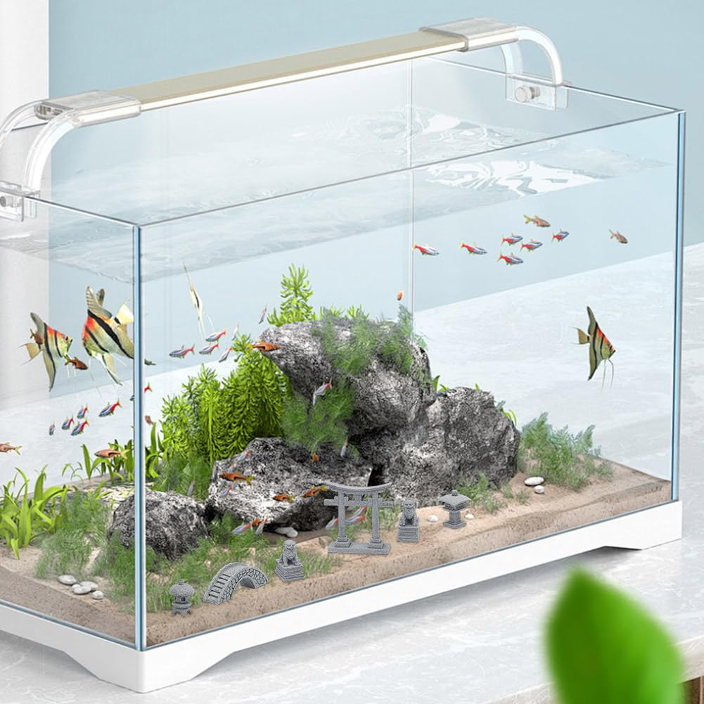 NBEADS 6 Pz Mini Accessori per Giardino Zen, 5 Stili Zen Garden Decor Micro Landscape Fish Tank Scene Ornament Celestite Figurine per Paesaggio Balcone Giardino Fish Tank Decorazione