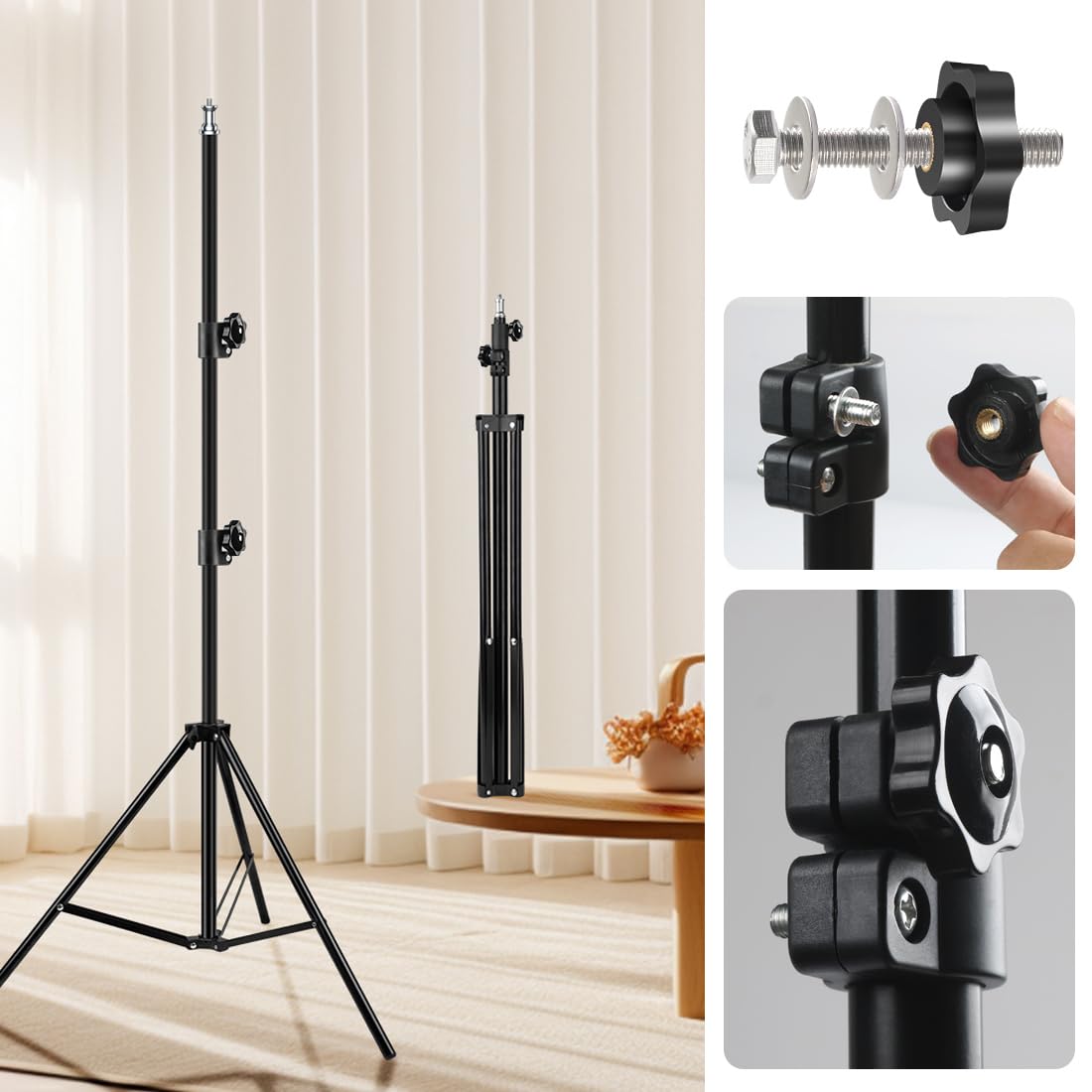 6 Pezzi M4 25mm Universale Manopole Maniglia Stella Testa Serraggio Dado Dadi Manopola, Manopola di Serraggio con Filettatura Impugnatura Ottone Zigrinata per Macchine Utensili