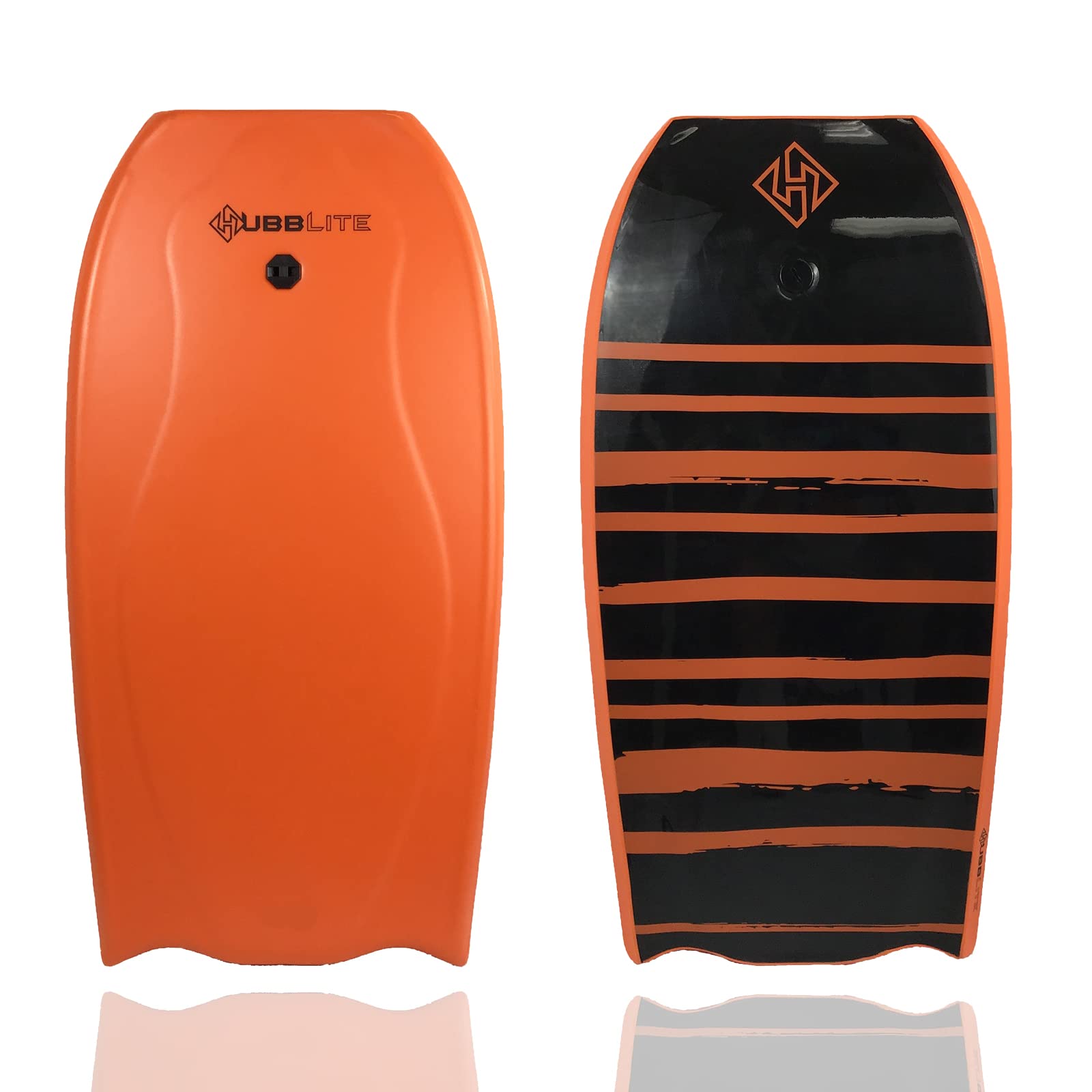 Hubblite Bodyboard Made for Beginners, Intermediates, and Experts - Premium, Lightweight and Includes Fiberglass Stringer - Ideal for Kids and Adults - With Coiled Polyurethane Leash and Free DVD