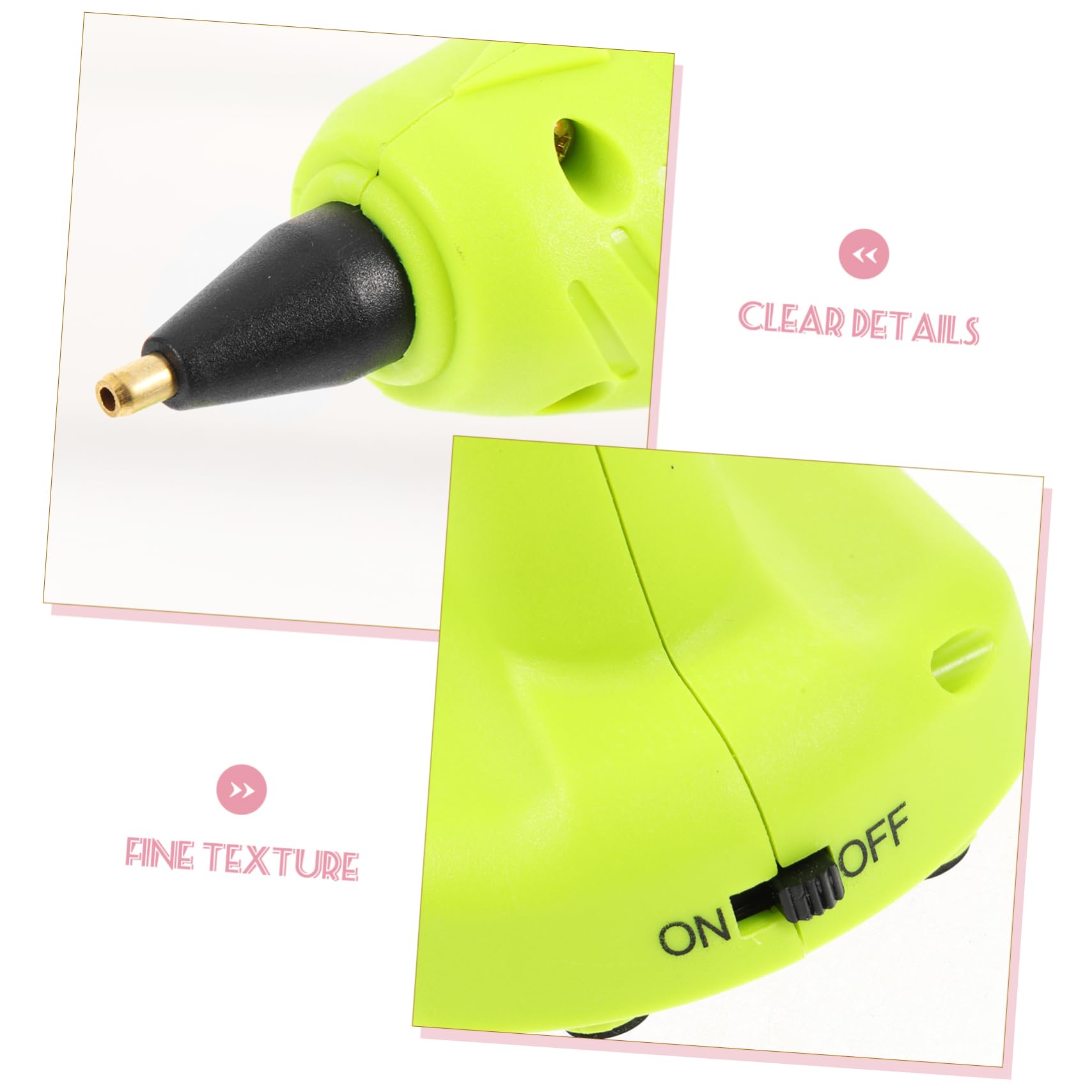 NUOBESTY 4 Pezzi Per Colla a Caldo Colla Per Tessuti Adesivo Calore Per La Lavorazione Modellabile Bastoni Kit Attrezzo Penna Mancia Kit Di Strumenti Green Addominali