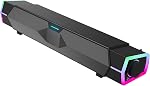 V18 Bluetooth & USB Smart Compability Computer Speakers for PC Desktop Monitor, Gaming PC Sound Bar, Superb Stereo Sound, with LED Lighting - Combine/Separate to Customize Your Desk