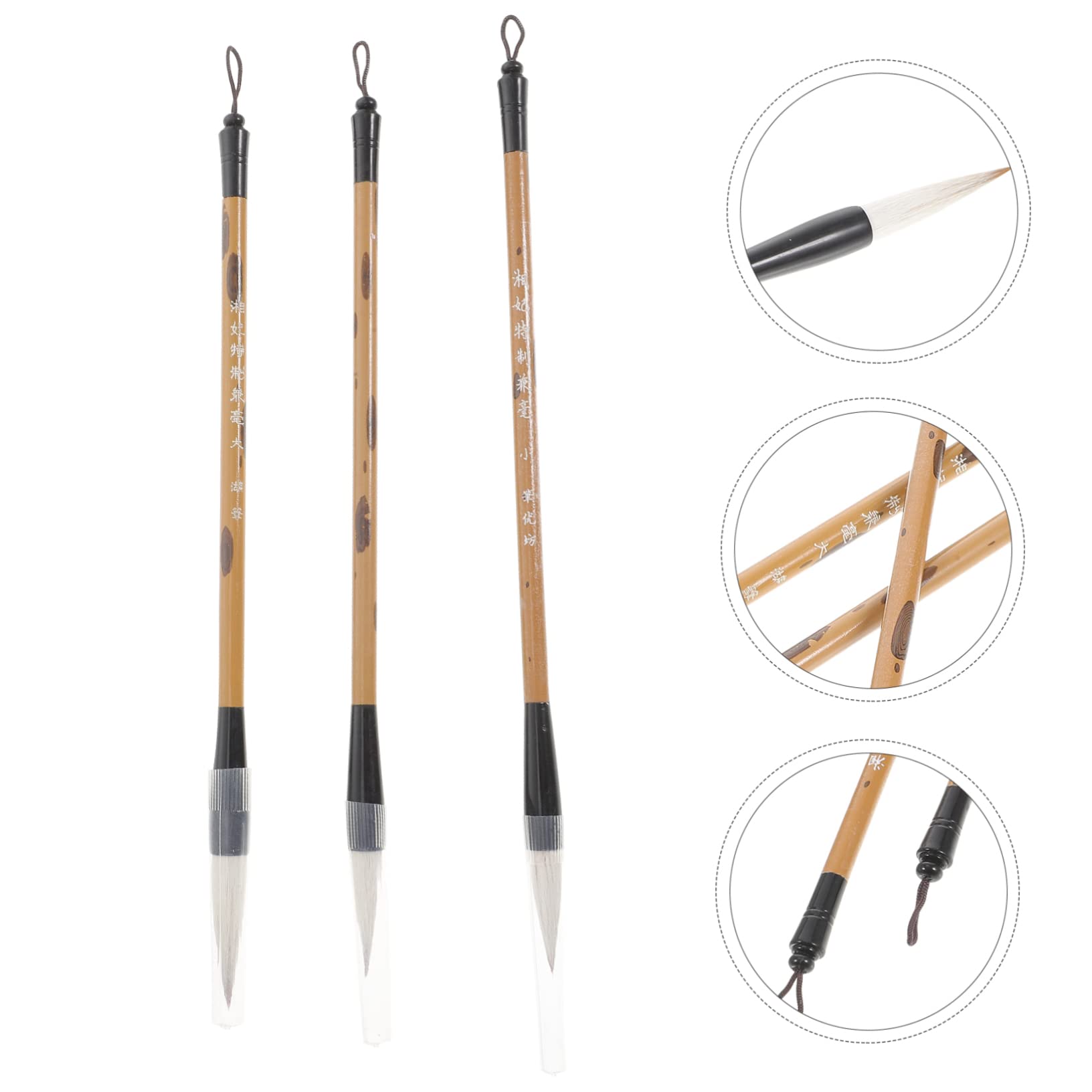 OSALADI 5 Set Pennelli Calligrafia Tradizionali Multifunzione Pennelli Per Scrittura E Pittura Testa Morbida E Flessibile Per Principianti E Uso Domestico 3 Pezzi * 5