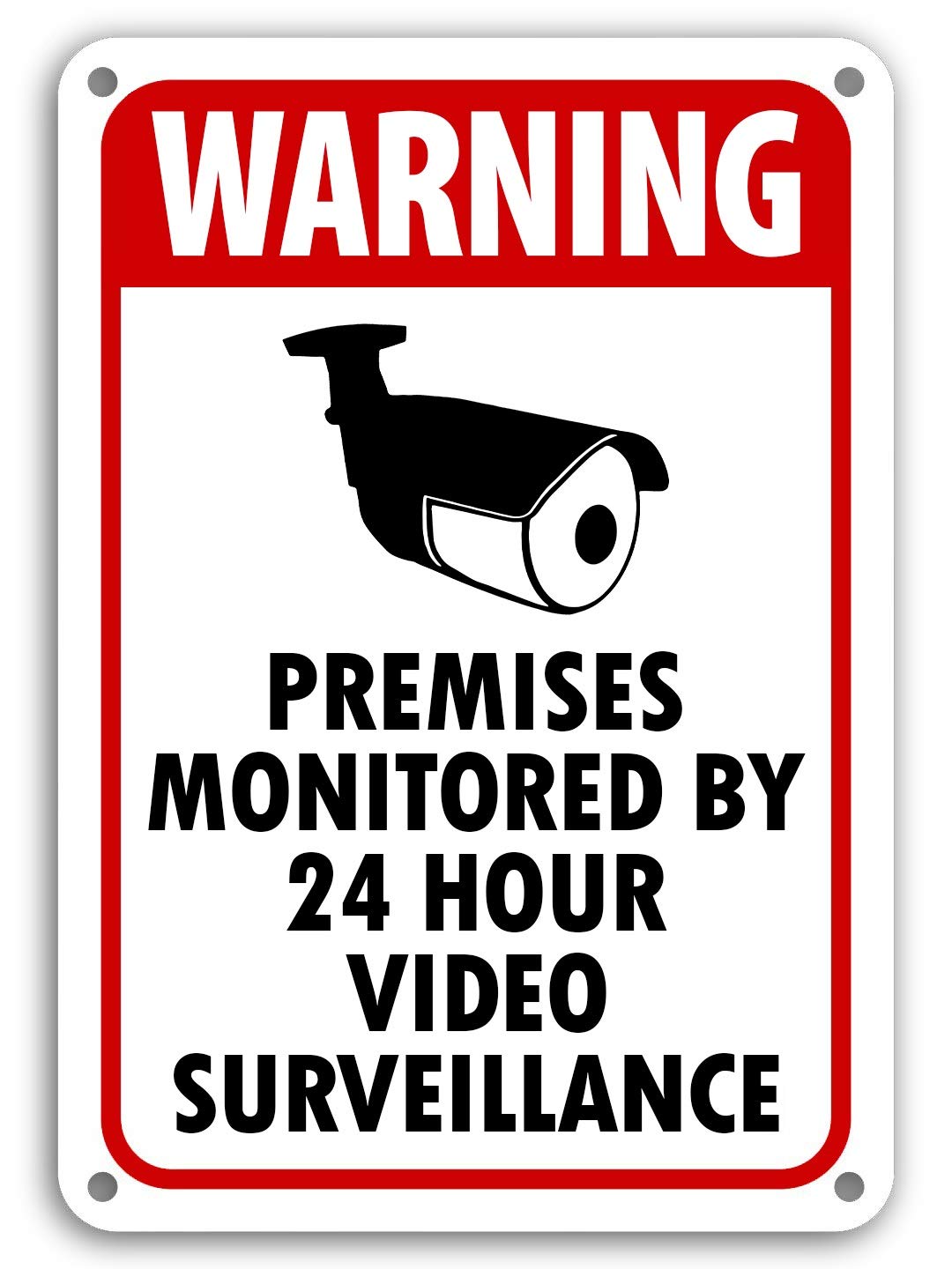 Home Security Sign Video Surveillance Audio & Video Camera Warning CCTV Signs Rust Free Outdoor Waterproof Fade Resistant UV Protective Ink CCTV 7"x 11"