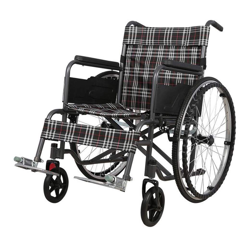 SXSLTSA Portable Wheelchair Self-Propelled Mobile Transport Wheelchair- Folding Portable Wheelchair Self-Propelled Mobile Transport Wheelchair, Lightweight, Small Elderly, Portable, Handicapped