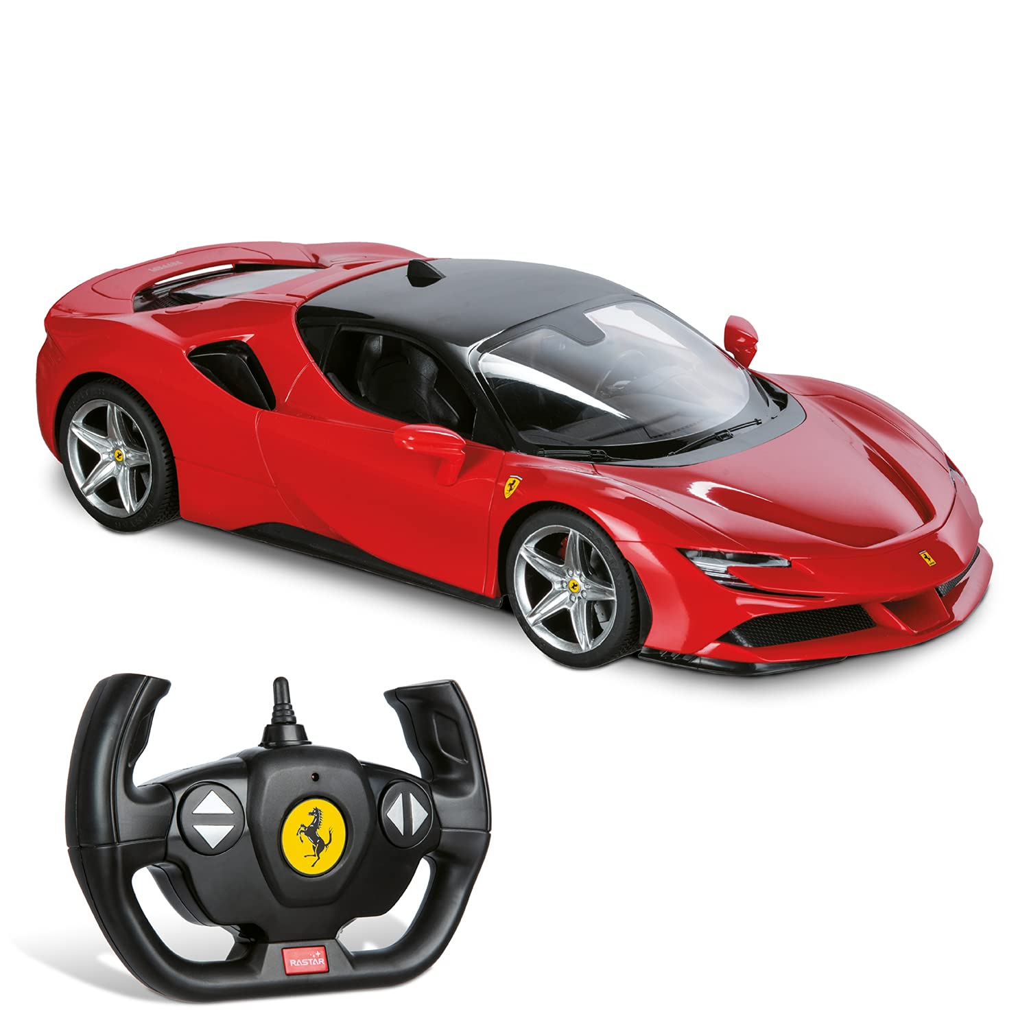 Mondo Motors, FERRARI SF90 STRADALE, Modello in Scala 1: 14, fino a 10 km/h di Velocità, Auto Giocattolo per Bambini 63659