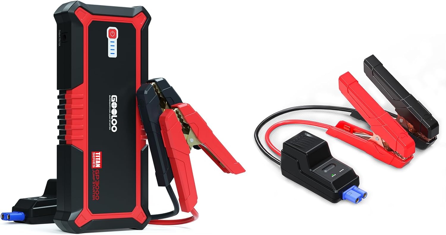 GOOLOO Upgraded GP3000 Jump Starter with Heavy Duty