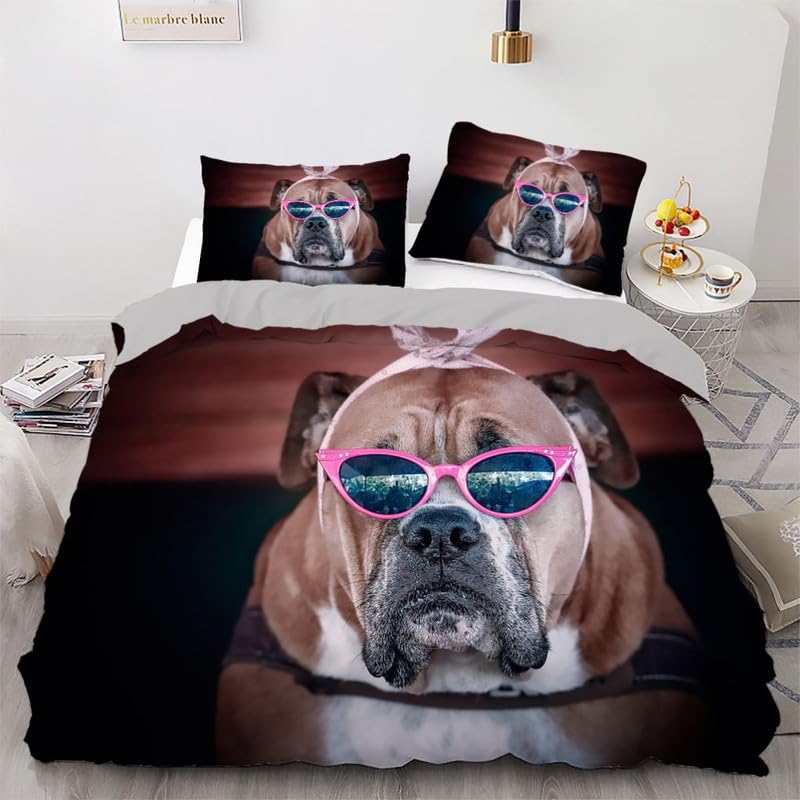 Housse de Couette Chiens Bruns pour Transformer Votre Chambre Cosy