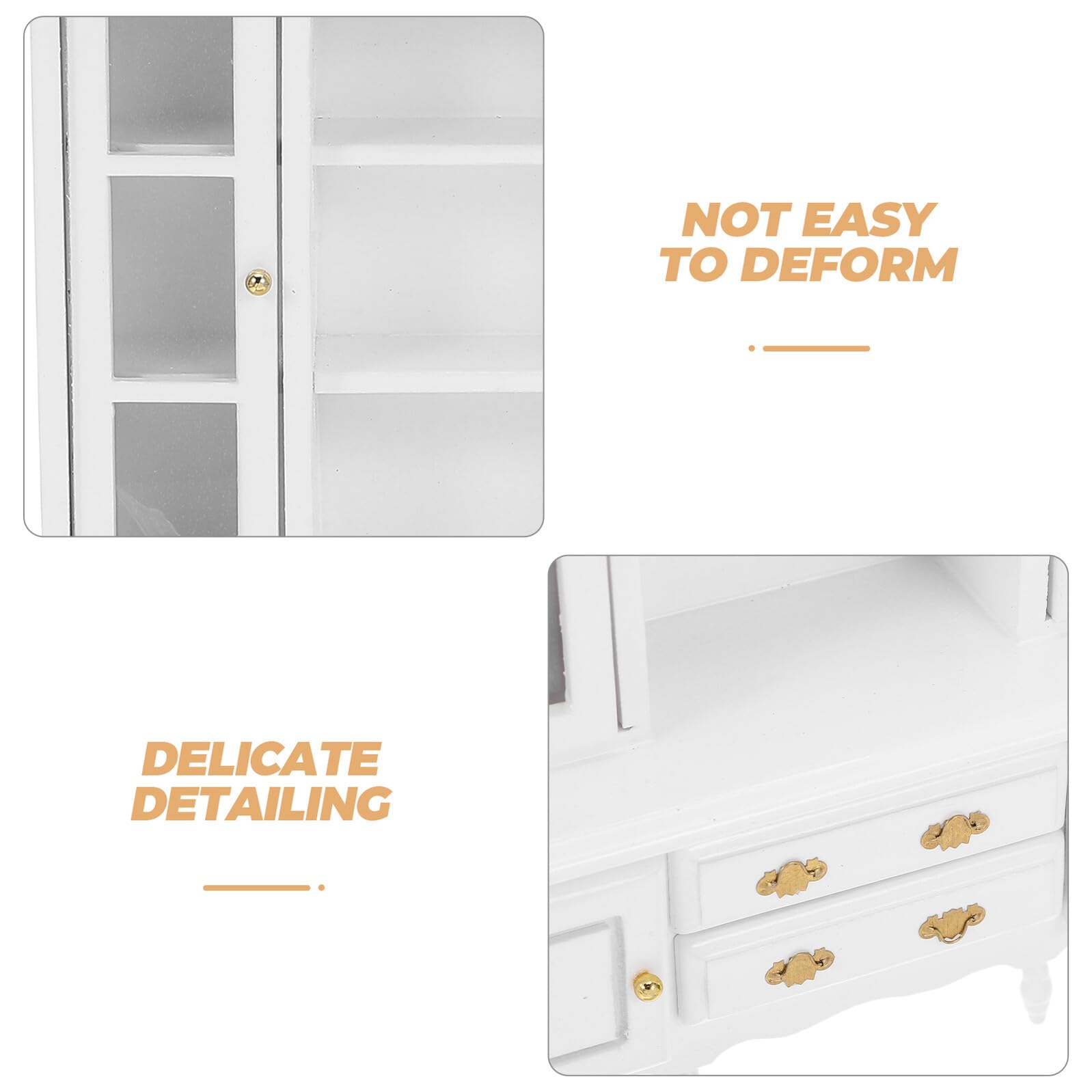 Toyvian 12 per Casa delle Bambole Scaffale Espositivo in Miniatura Compatto e Resistente Mobiletto Portaoggetti per Decorazioni e Accessori da Collezione