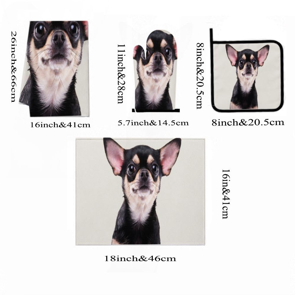 9PCS Carino Chihuahua Puppy4 Cucina Decor e Accessori Set