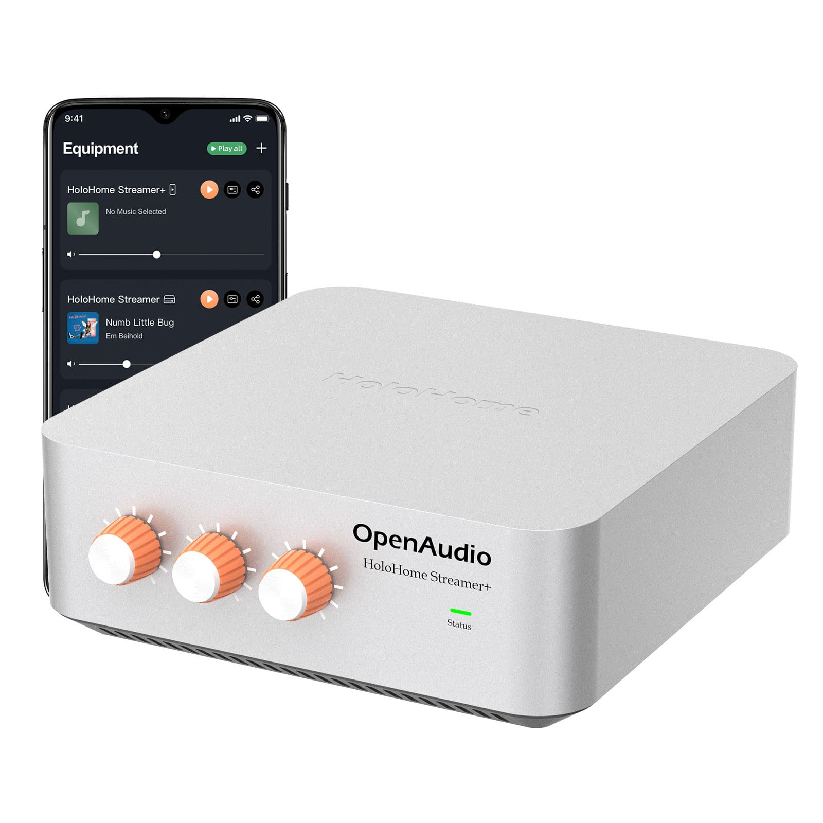 Streamer+: Multi-Room Streamer Amplifier | with Airplay2, Spotify Connect, DLNA | HDMI ARC, Optical, RCA, USB