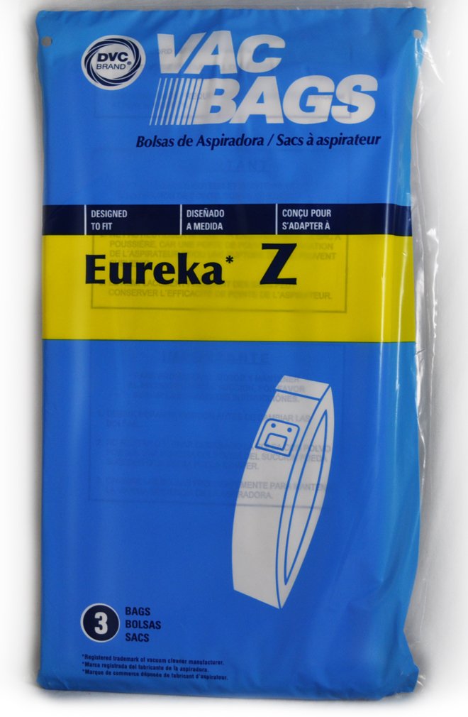 DVC Replacement for Eureka Style Z Upright Vacuum Cleaner Bags | Designed to Fit Eureka 7400 & 7500 Series Using Style Z Bags | Replacement Parts to Keep Clean and Breathe Easy | 3 Pack
