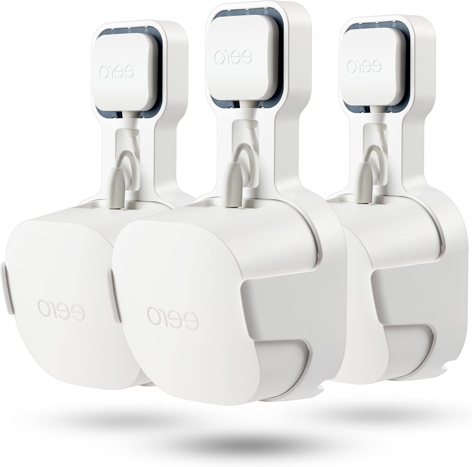 Uchwyt ścienny do domowego systemu Wi-Fi eero Pro 6+ - prosty i wytrzymały stojak do montażu ściennego do systemu Wi-Fi 6 eero Pro 6+, bez bałaganu (biały, 3-pak