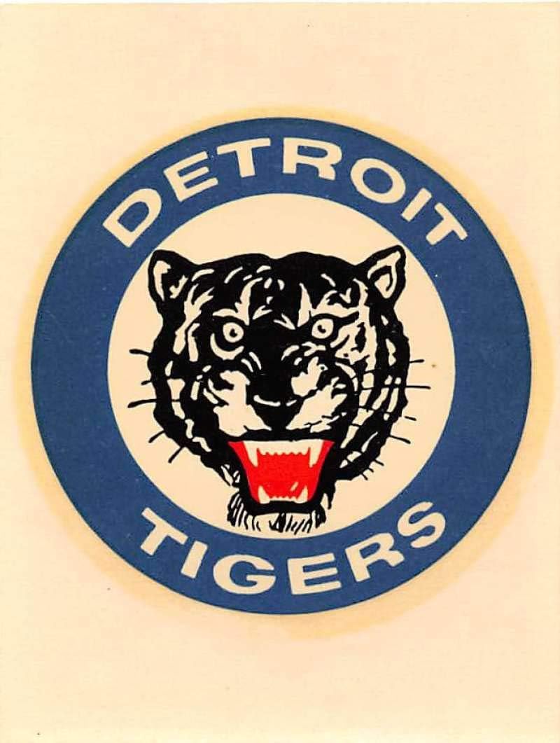 1961 Fleer Set Break One Team Logo Decals Baseball #7 Detroit Tigers Official MLB Trading Card From The Philadelphia Company
