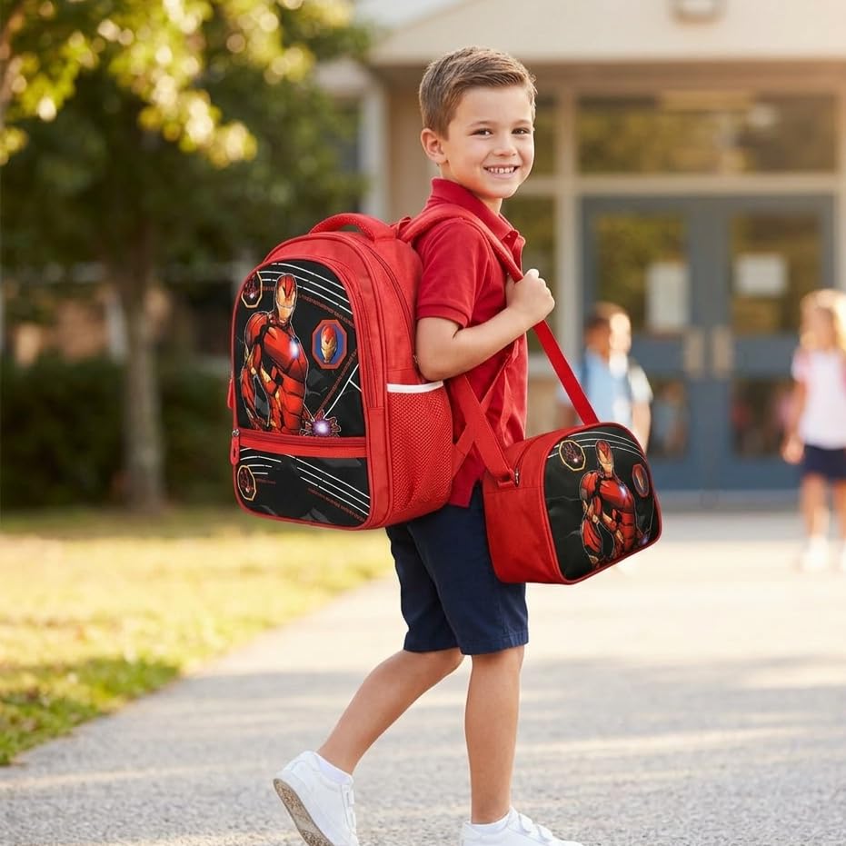 Image of Stylbase Waterproof School Bag with lunch bag combo for Boys and Girls Kids Bag with tiffin cover - Backpack Bag for Travelling for 5-7 Years 15 Inches