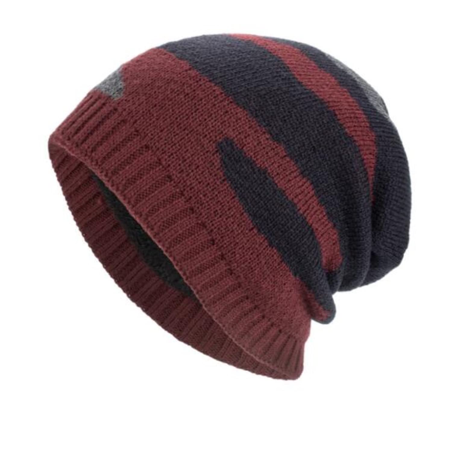 Bonnet Hiver Bonnet Tricoté À Rayures Hommes Automne Hiver Femmes Casquettes Épaissir Chaud Bonnets Chapeaux Bonnets Chaud
