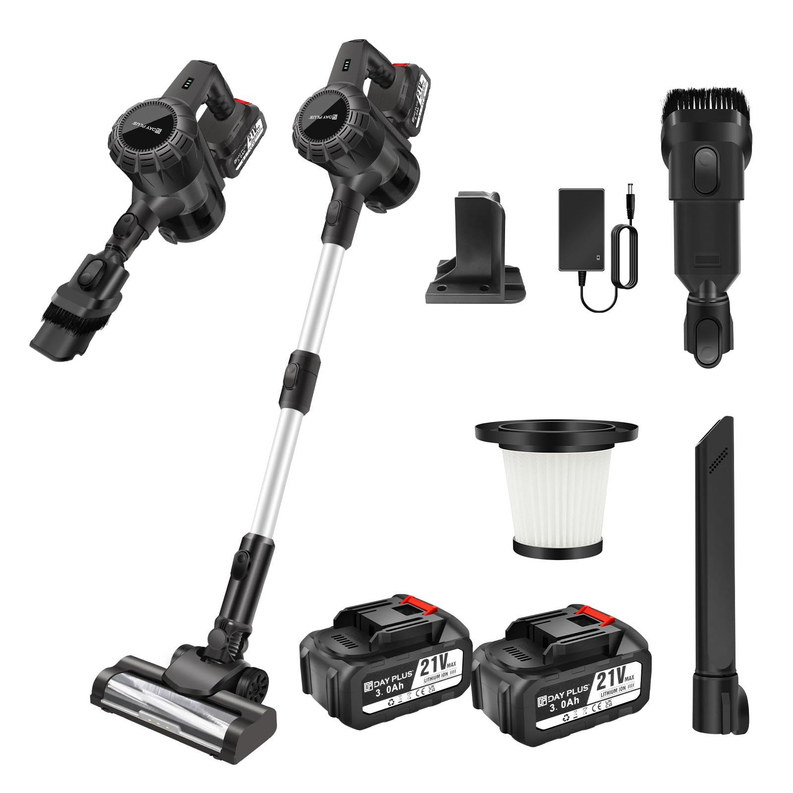 Aspirateur Balai sans Fil Multifonctions 4 en 1 Hoover Laveur avec Batterie Rechargeable 3000mAh - 2 Mode D'aspiration De Puissance