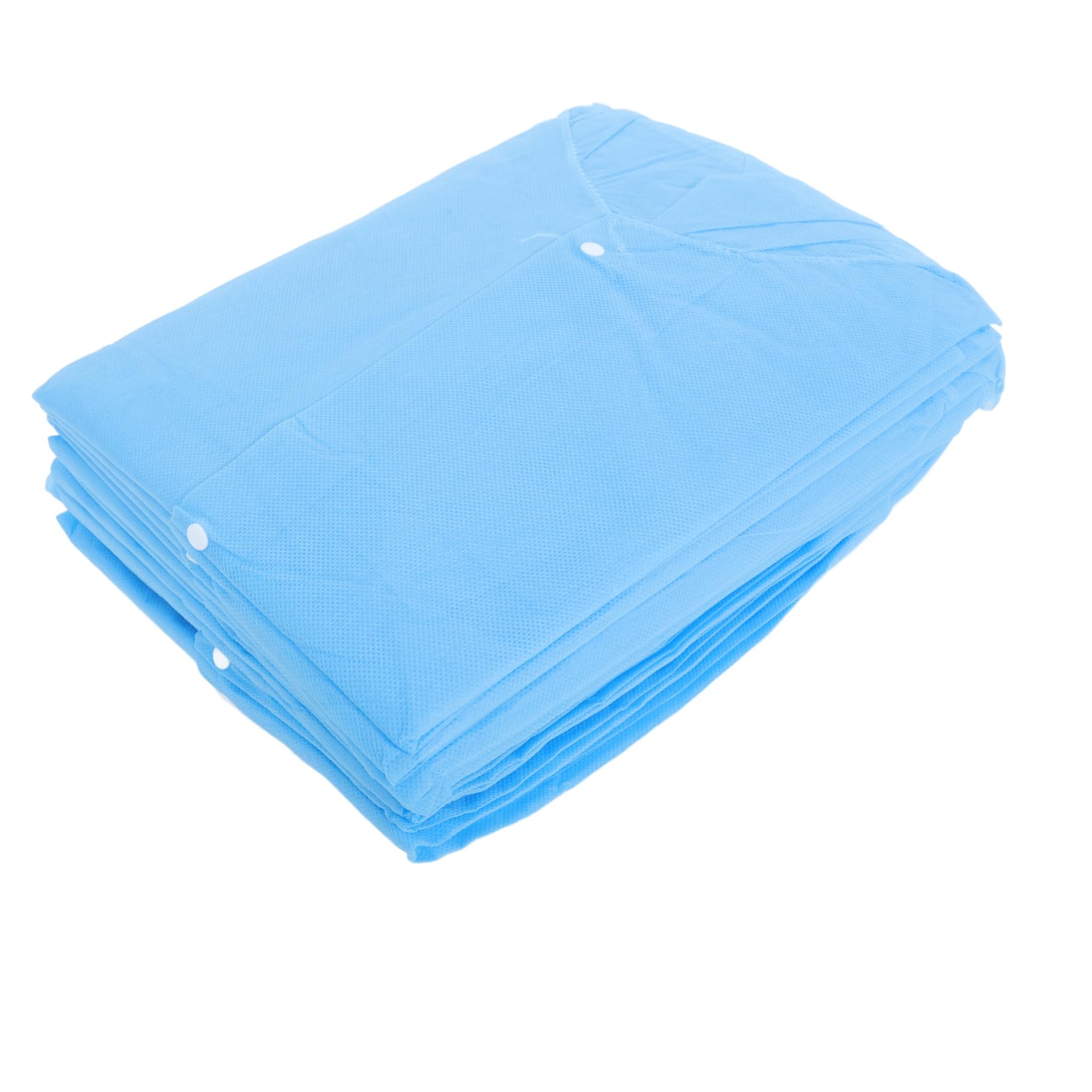VILLCASE 10 Pezzi Camice da Laboratorio Usa e Getta Non Tessuto, Blu, Leggeri e Comodi per Ambienti di Lavoro